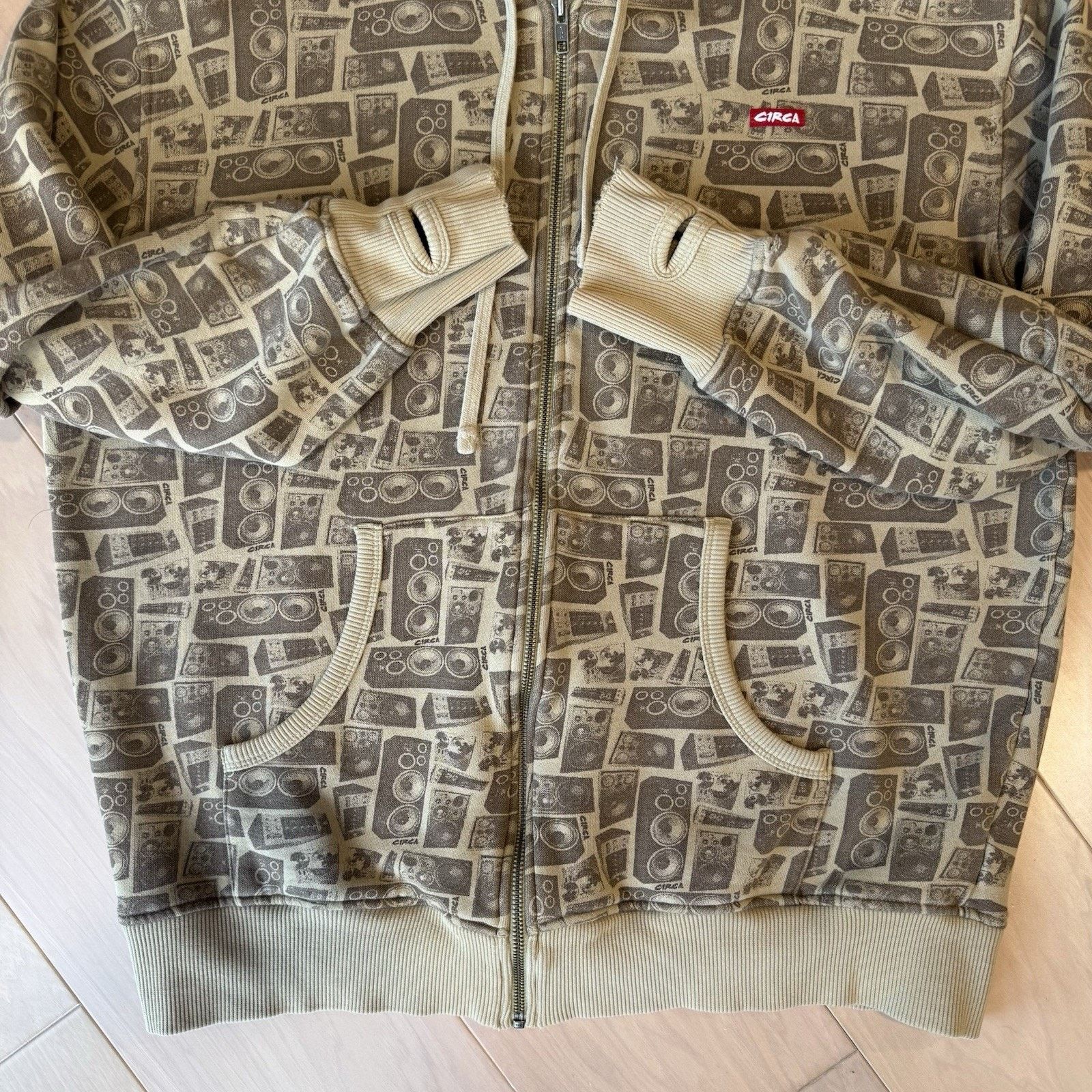 C1RCA Vintage Circa Skateboards Jacket M Brown Full Zip Fleece Size US M / EU 48-50 / 2 - 6 Thumbnail
