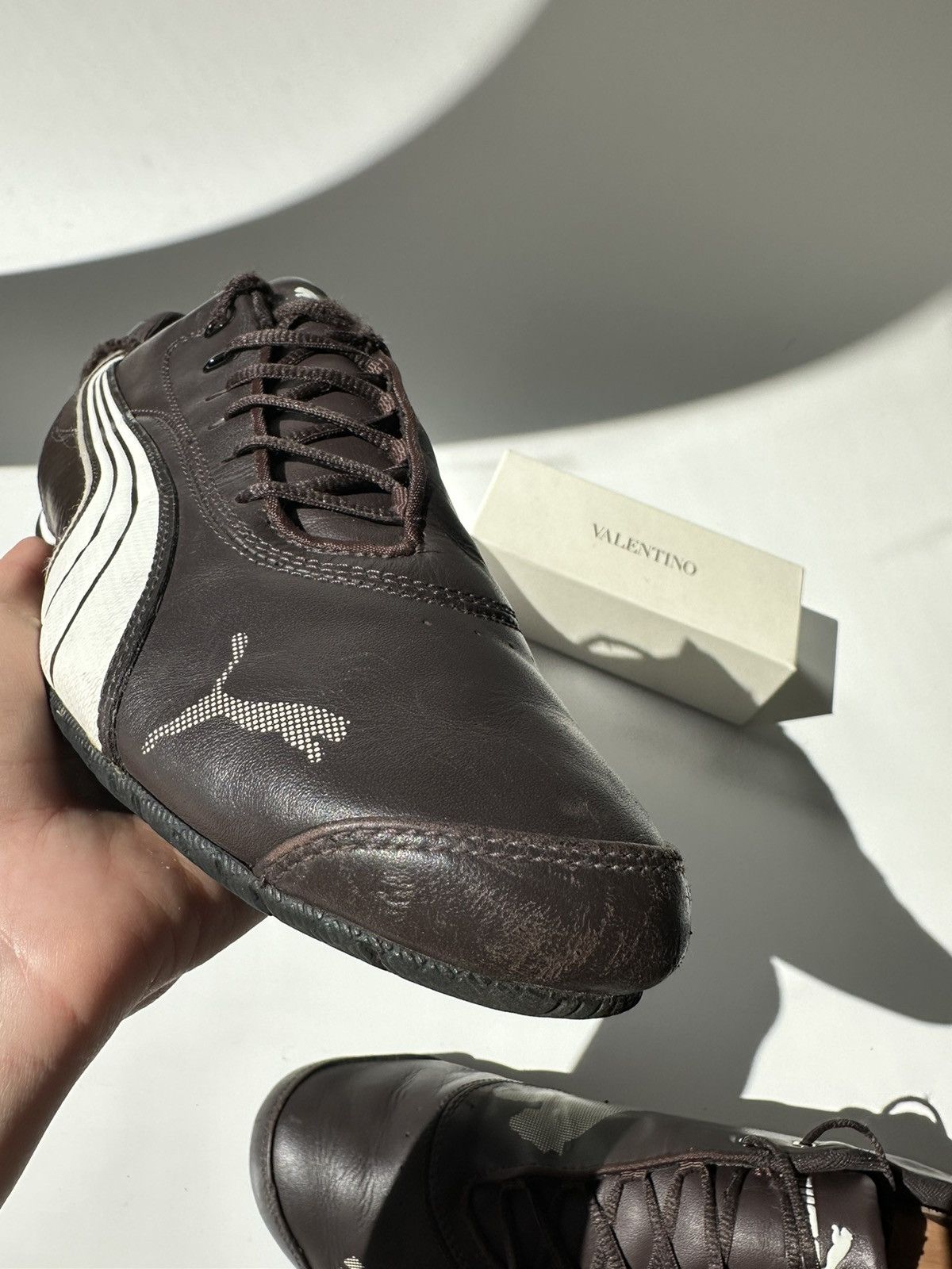 Japanese Brand × Puma × Vintage Vintage Puma brown/ white mens Sneakers Y2K size 10.5 Size US 10.5 / EU 43-44 - 13 Thumbnail