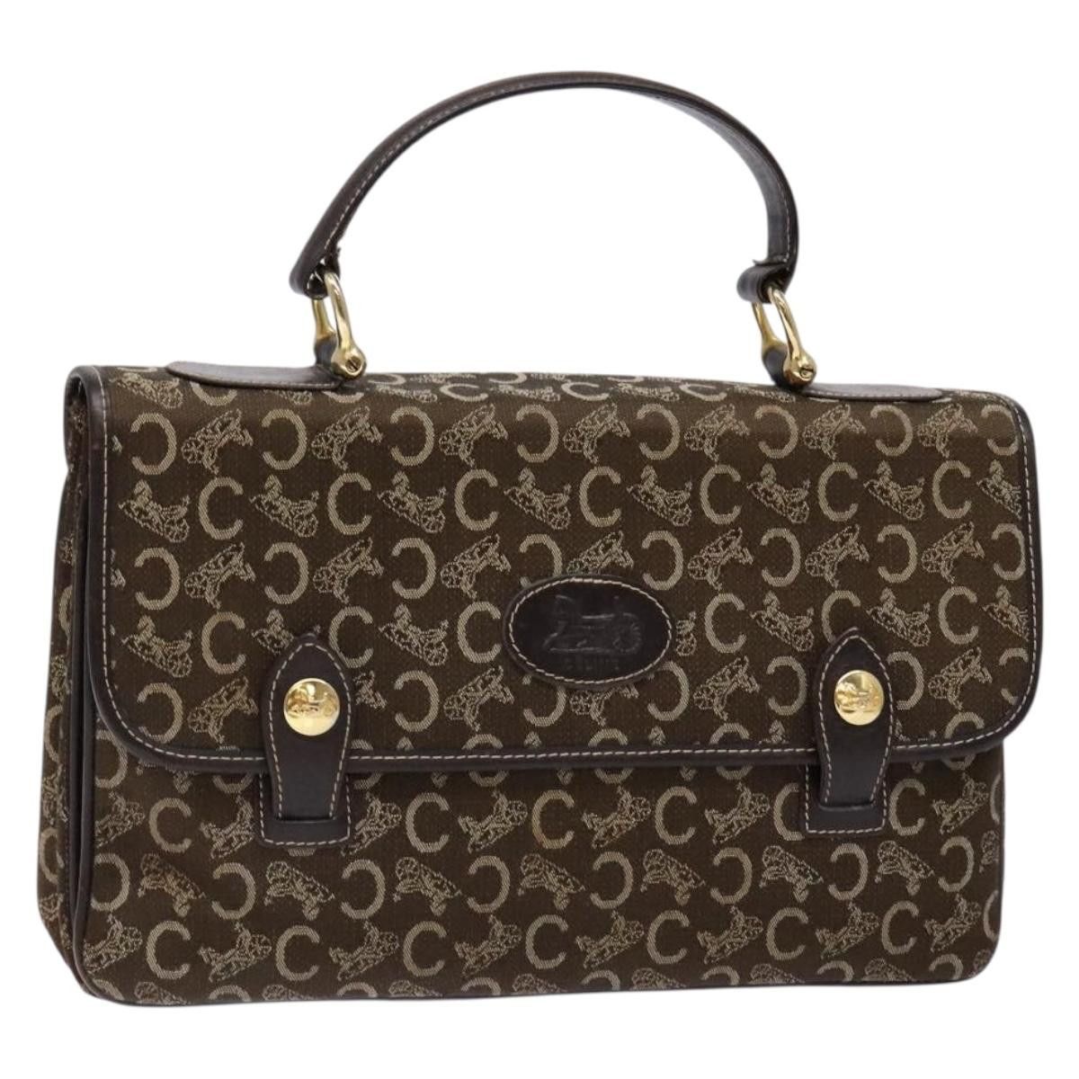 Celine CELINE C Macadam Canvas Hand Bag Brown Gold Size ONE SIZE - 1 Thumbnail