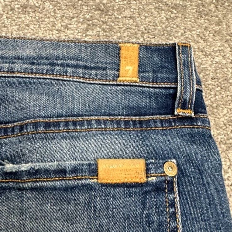 7 For All Mankind 7 For All Mankind Jeans Denim 7 For All Mankind The Ankle Skinny Distressed Blue 28 Womens Regular Jeans Size 28" / US 6 / IT 42 - 3 Thumbnail