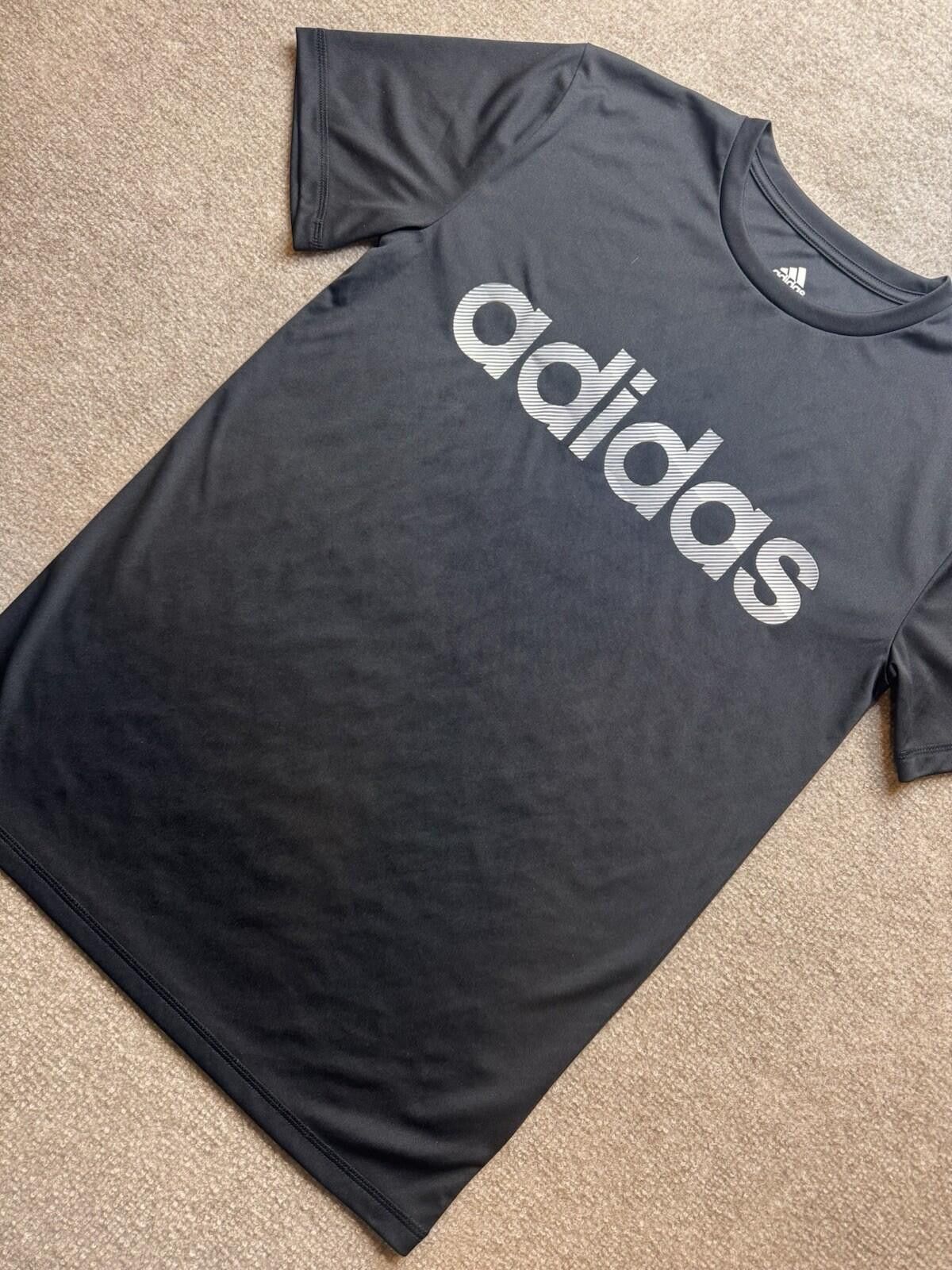 Adidas Adidas Boys Shirt Short Sleeve Dri-Fit Size 14/16 Black 781 Size US L / EU 52-54 / 3 - 1 Thumbnail