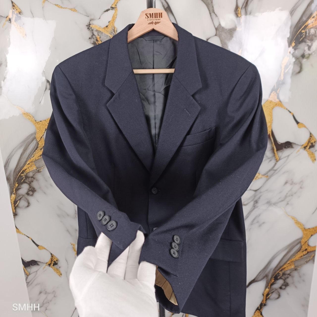 Yohji Yamamoto 🔥A.A.R. Yohji Yamamoto x Durban Blazer 2B – Dark Navy – M Size 40R - 3 Thumbnail