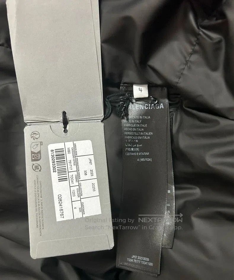 Balenciaga Balenciaga SS23 Letter Print Down Jacket. Size US XL / EU 56 / 4 - 3 Thumbnail