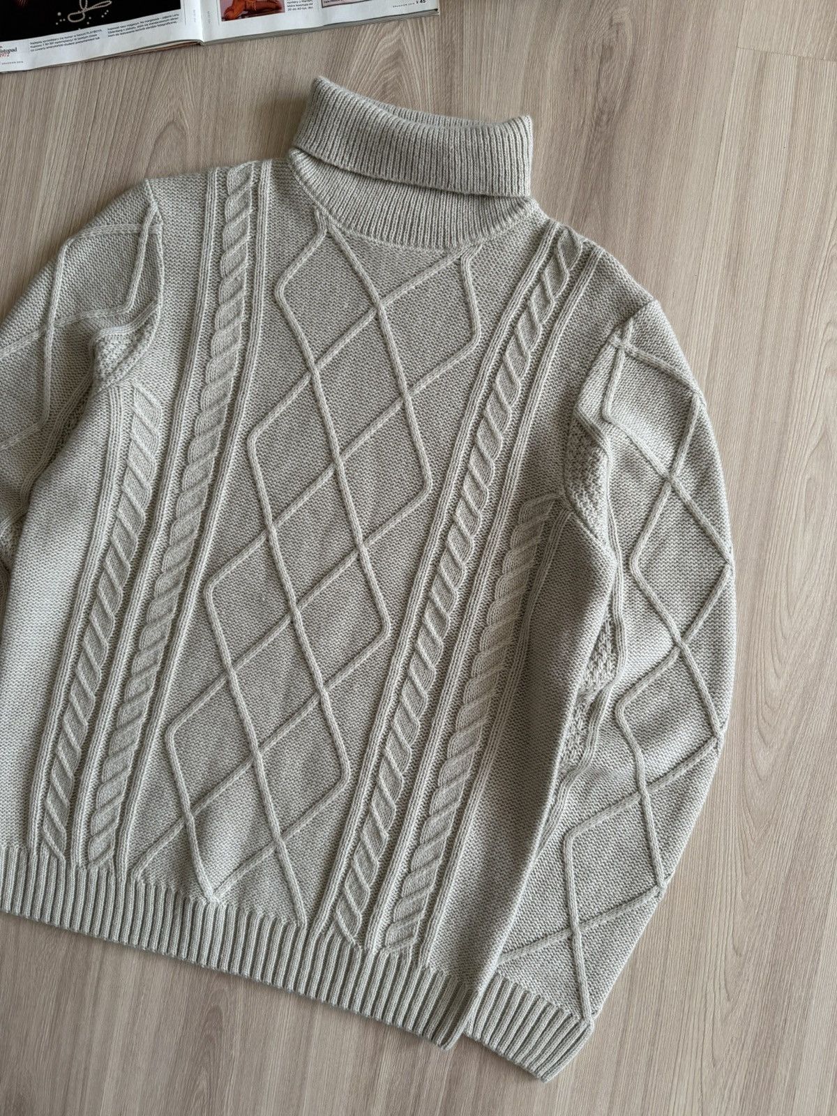 Folk Vintage Folk Golf Sweater Knit Wool Japanese Style Size US L / EU 52-54 / 3 - 4 Thumbnail