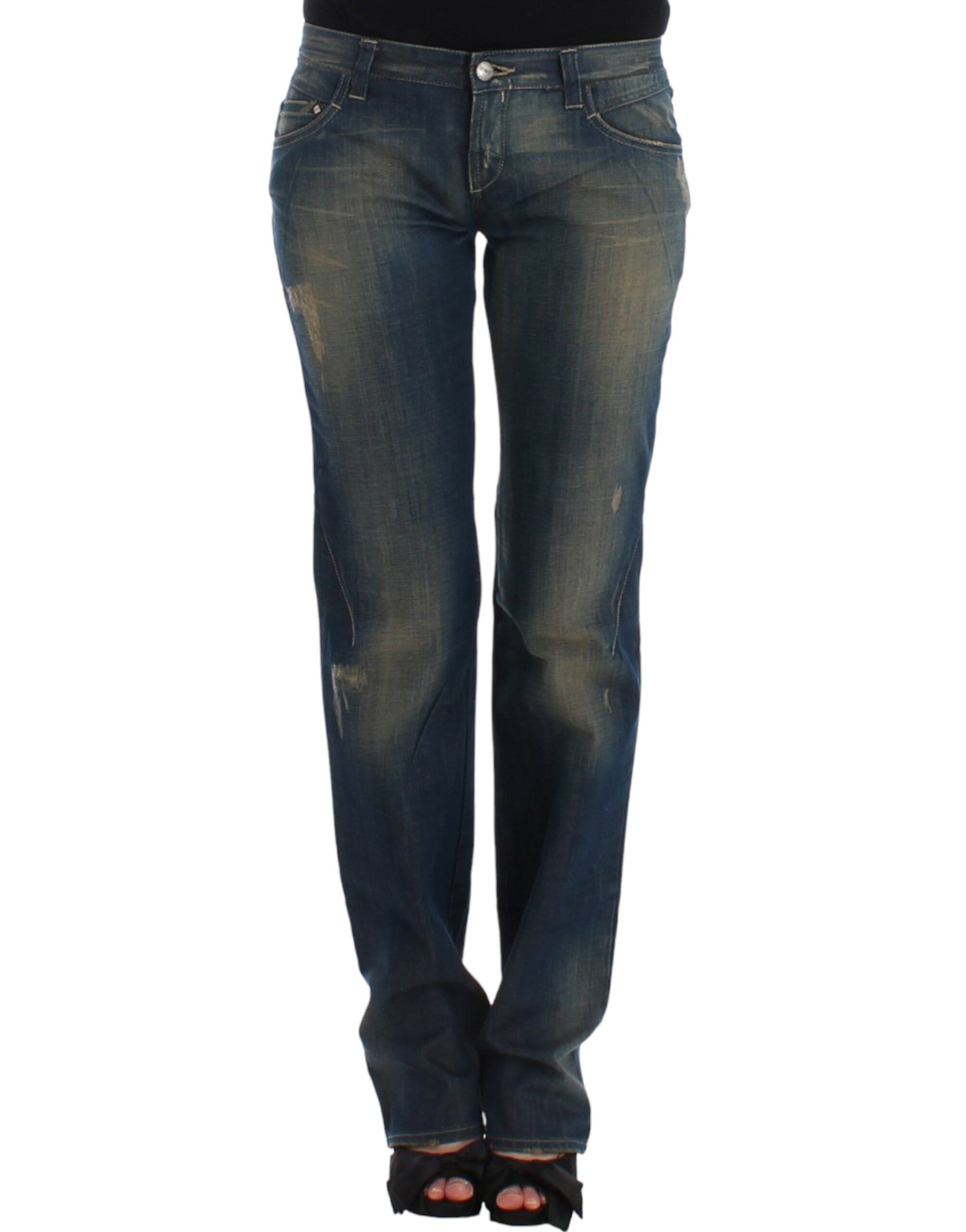 Costume National Chic Straight Leg Blue Denim Women's Jeans Size 28" / US 6 / IT 42 - 1 Thumbnail