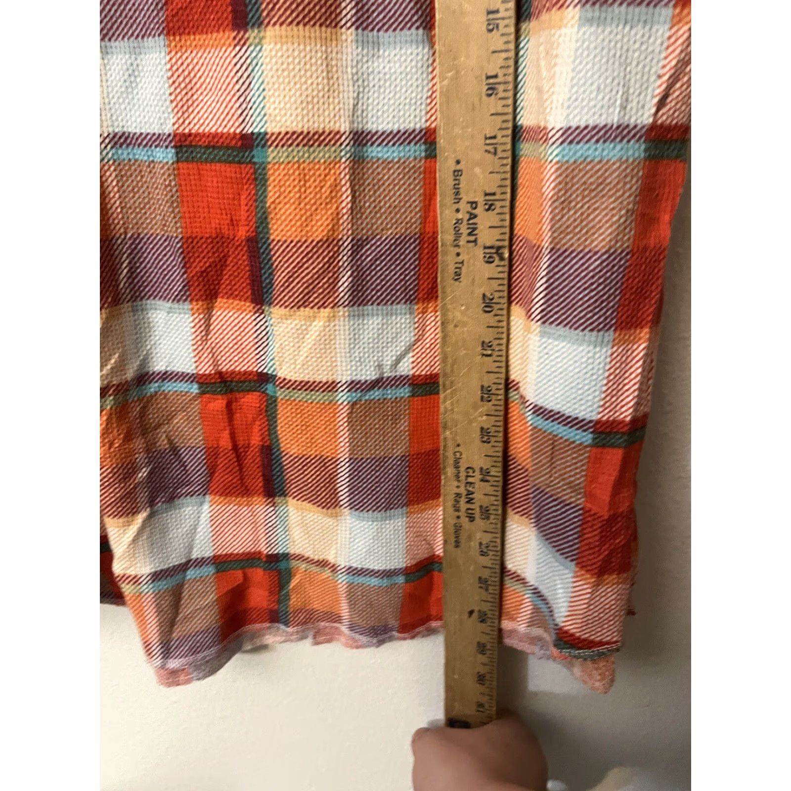 Old Navy Old Navy Plaid Knit Top Womens 2X Multicolor Long Sleeve Crewneck Tunic Shirt Casual Size XXL / US 16-18 / IT 52-54 - 3 Thumbnail