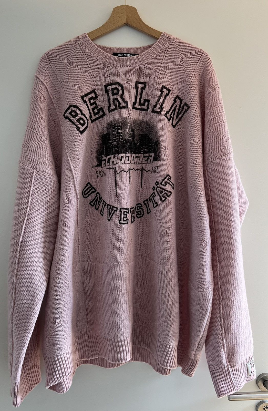 Raf Simons Berlin University Braid Sweater in Pink