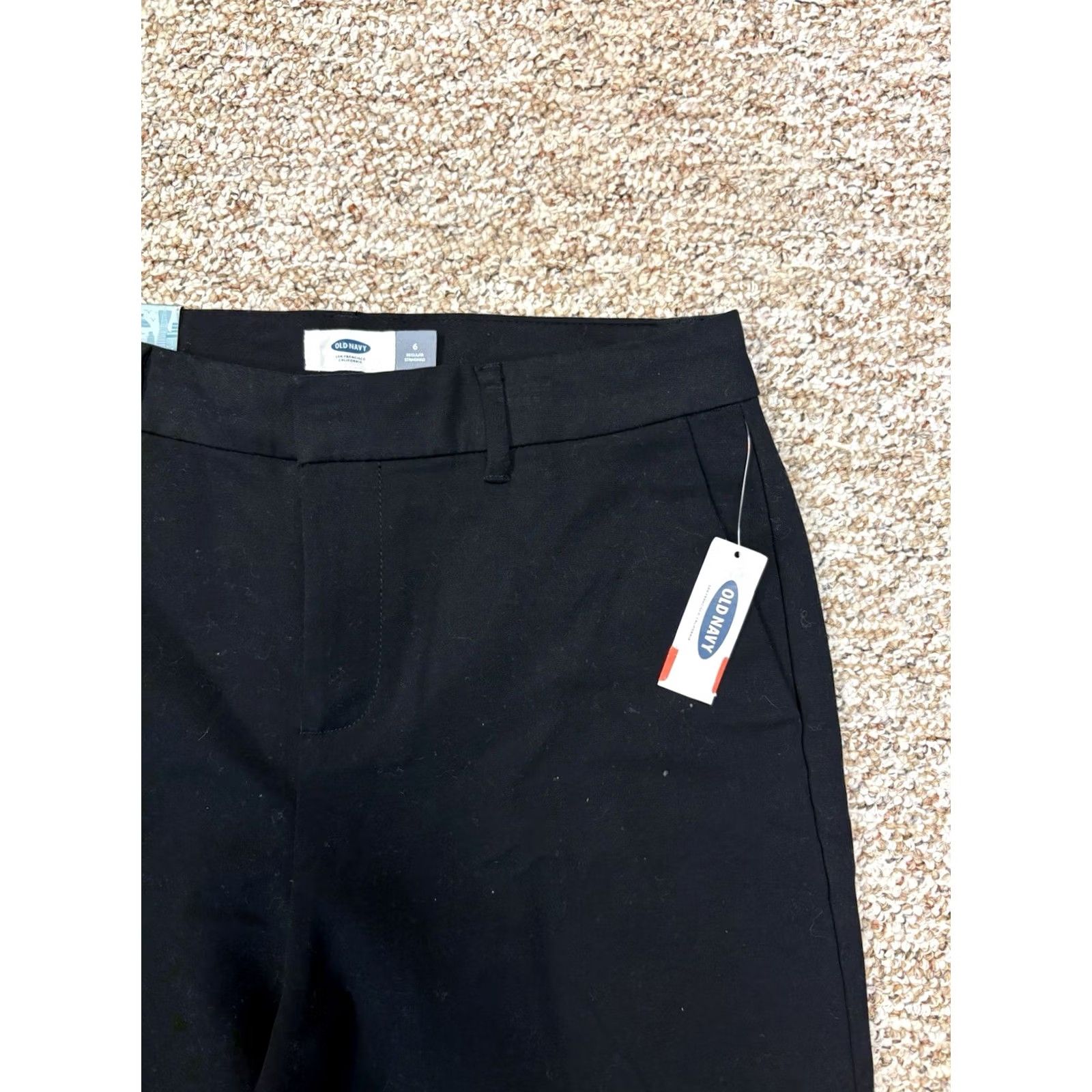 Old Navy OLD NAVY Pants Womens Slim Cropped Mid Rise Black Size 6 Regular NWT Cotton Spandex Corduroy Size 28" / US 6 / IT 42 - 2 Thumbnail