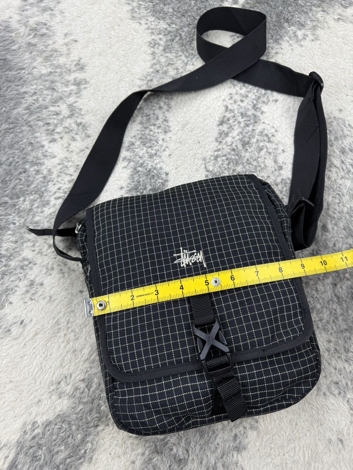 Stussy Vintage RARE 90s STUSSY Small Checked Flip On Sling Bag Size ONE SIZE - 18 Thumbnail