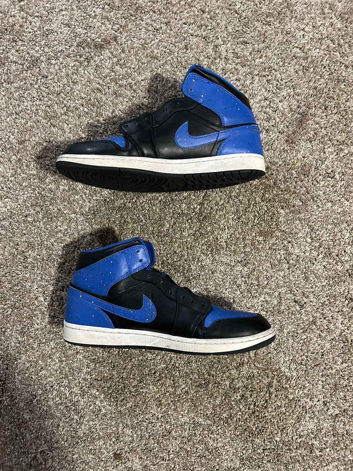 Jordan Brand Jordan 1 Mid Royal Paint Splatter Size US 11 / EU 44 - 2 Thumbnail