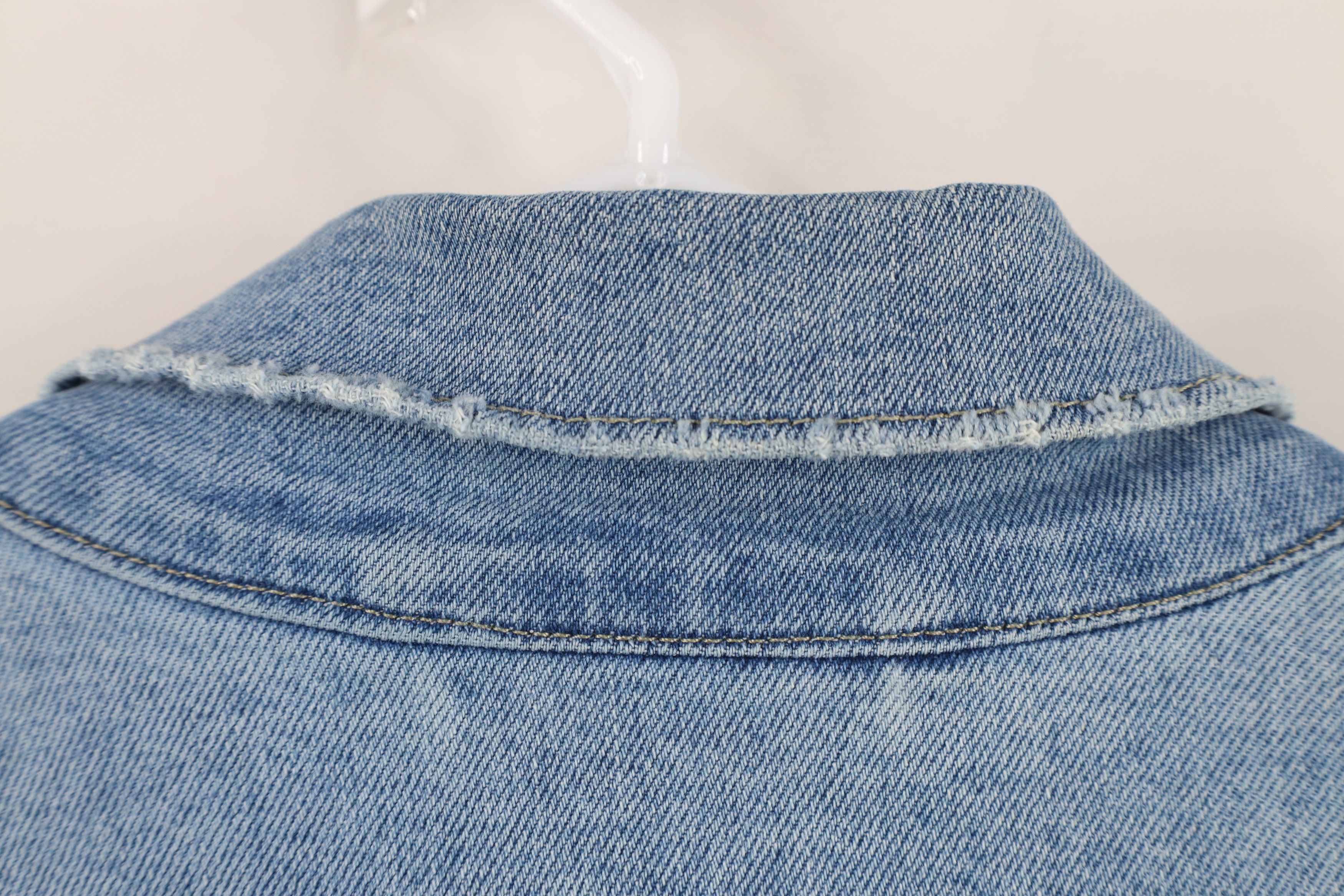 Levi's Vintage Y2K Levis Stretch Denim Jean Trucker Jacket Blue Size XL / US 12-14 / IT 48-50 - 13 Thumbnail