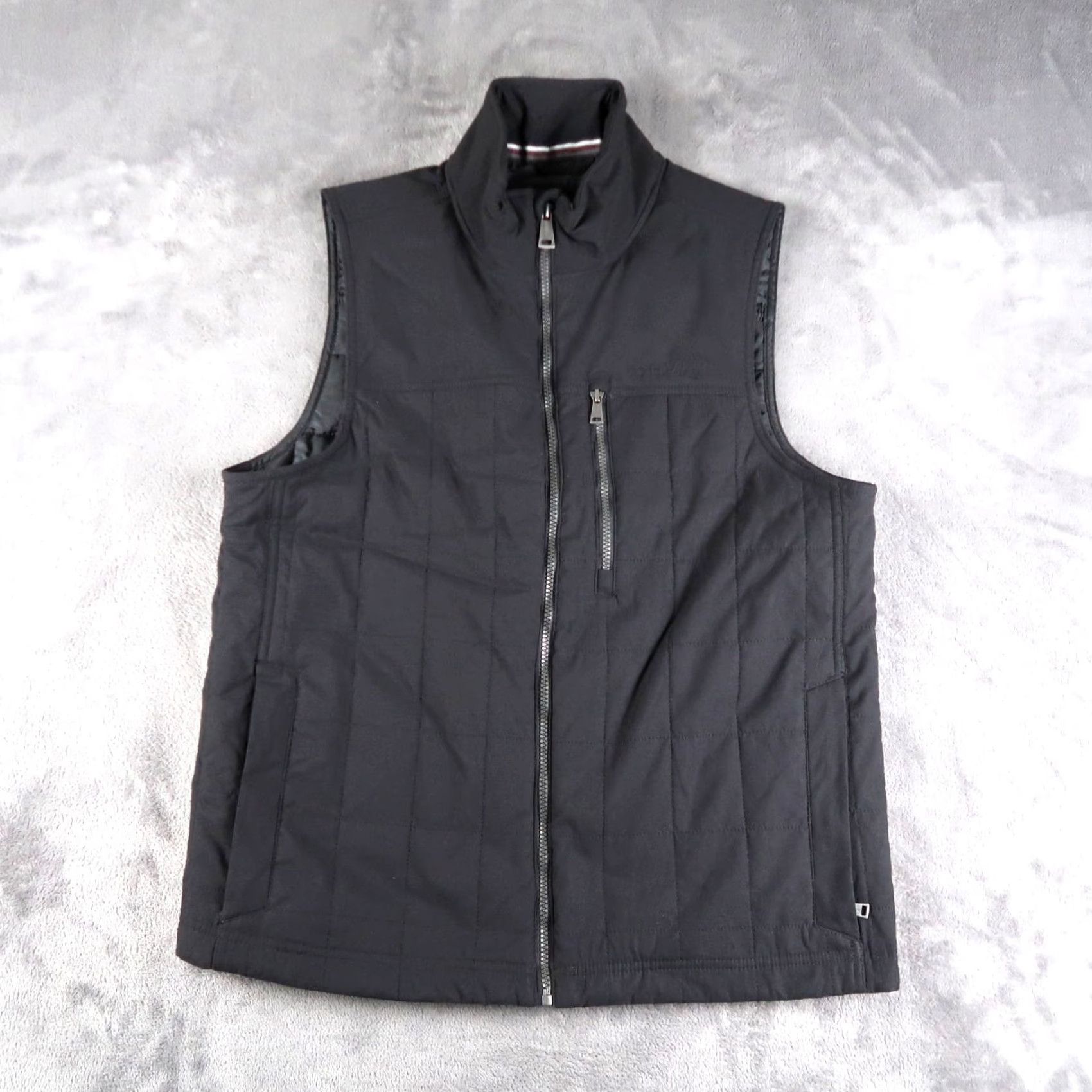 Orvis Orvis Vest Mid-Length Black Puffer Quilted Full Zip Mens Trim Stand-Up Collar Jacket Outdoor Preppy Vintage Size US M / EU 48-50 / 2 - 2 Thumbnail