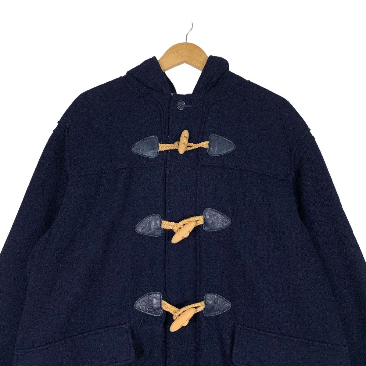 Japanese Brand POSH BOY Checked Lined Wool Hooded Duffle Coat #1123-C51 Size US L / EU 52-54 / 3 - 2 Thumbnail