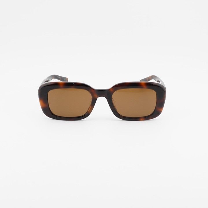 Saint Laurent Paris Saint Laurent SLM130/F 004 Sunglasses Havana Rectangle Frame Size ONE SIZE - 3 Thumbnail