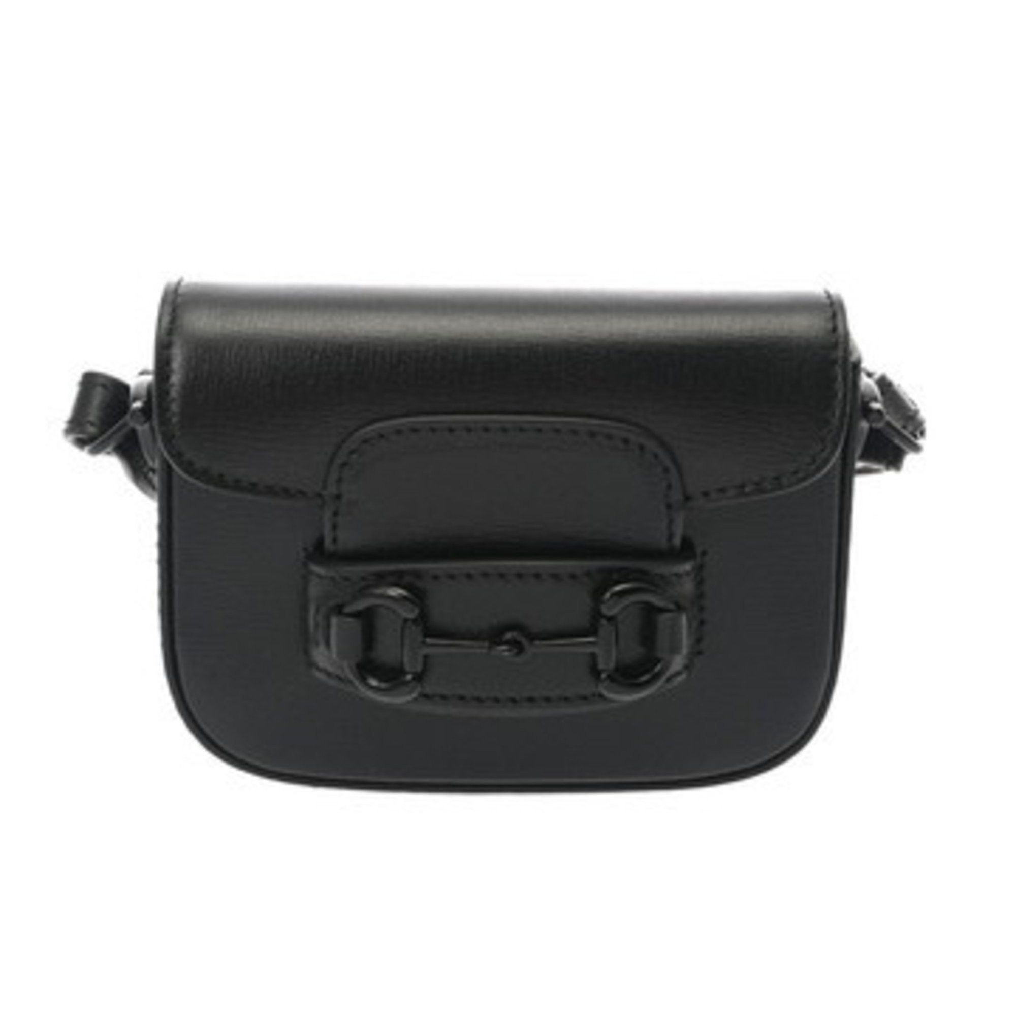 Gucci Mini Horsebit 1955 2Way Bag Black 726863 Women's Leather Shoulder Like New