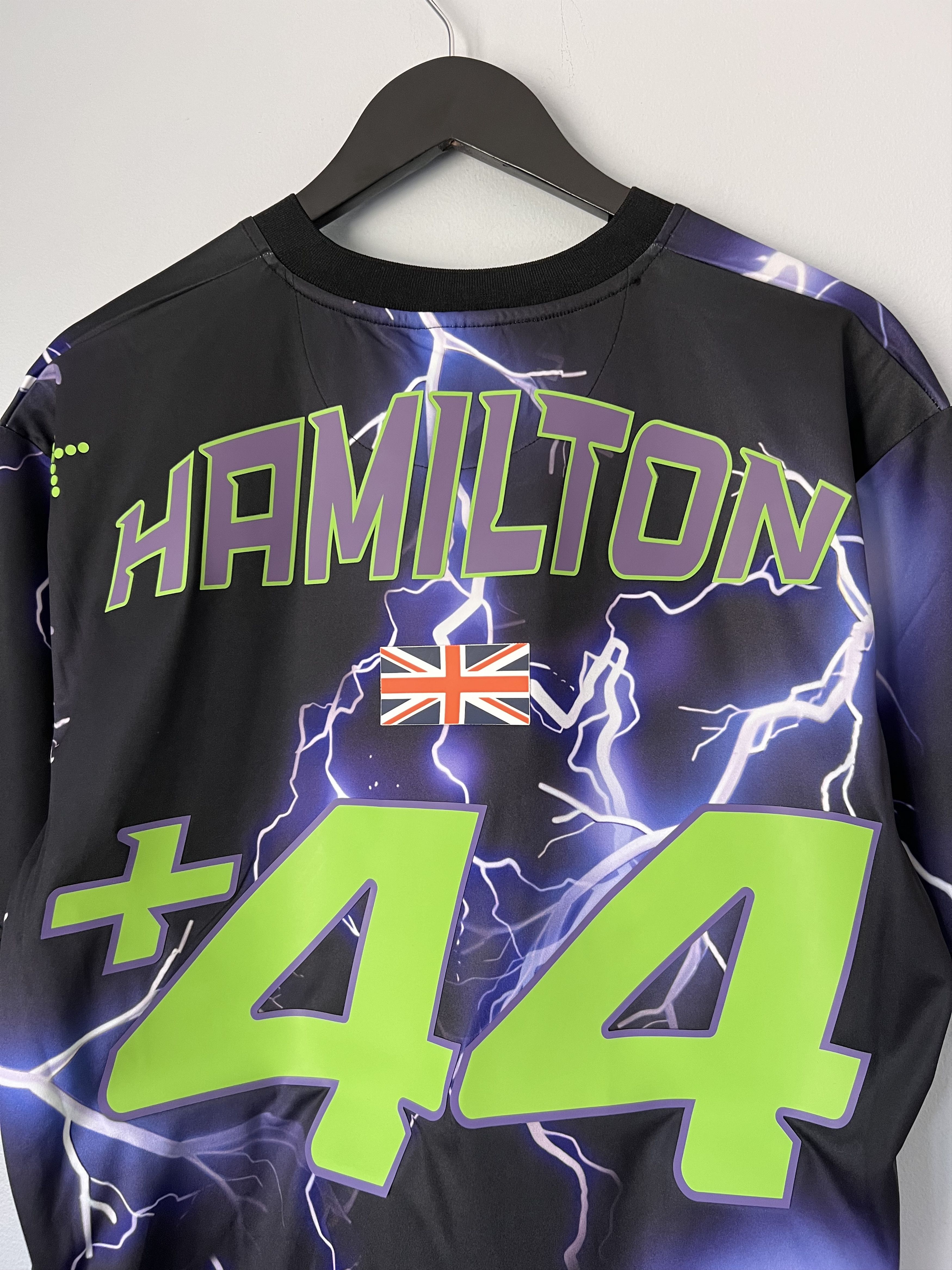 +44 Plus 44 Lewis Hamilton Silverstone Lightning Jersey Size US L / EU 52-54 / 3 - 5 Thumbnail