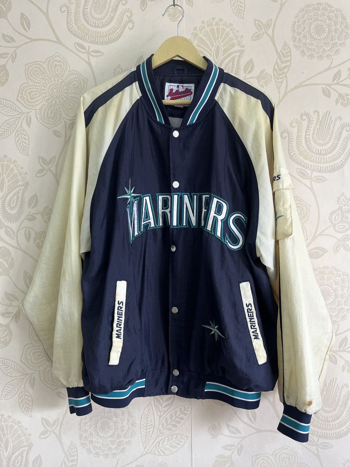 MLB Vintage MLB Seattle Mariners Sweater Light Jacket Size US L / EU 52-54 / 3 - 3 Thumbnail