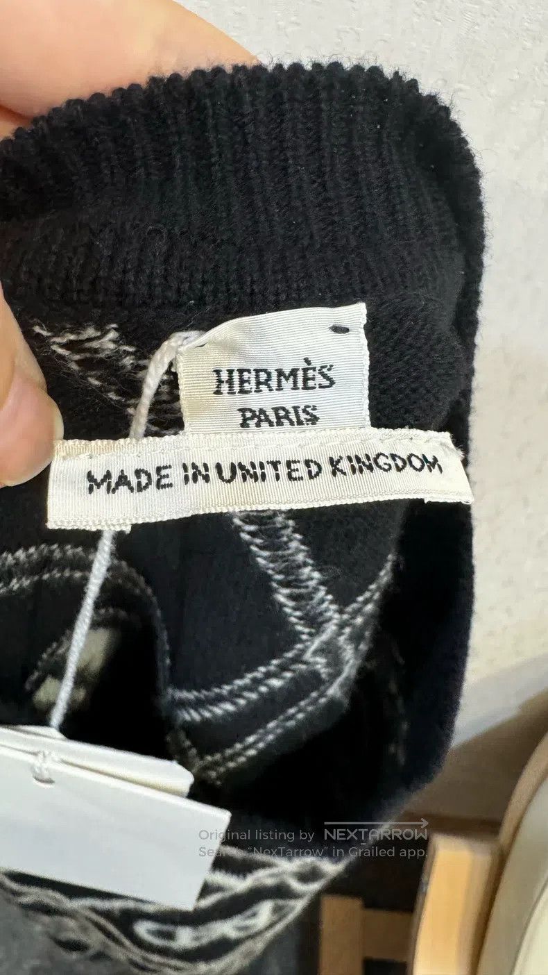 Hermes Hermes Pig Nose H Classic Black and White Contrast Wool Sw Size XS / US 0-2 / IT 36-38 - 3 Thumbnail