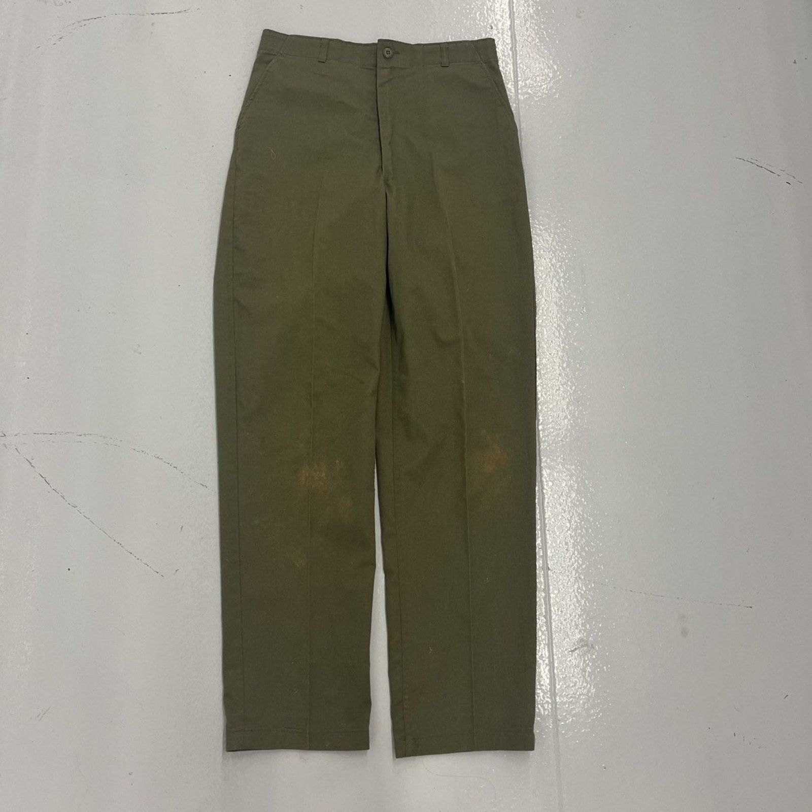 Vintage 70s US Army OG-507 Green Canvas Fatigue Pants 33x35