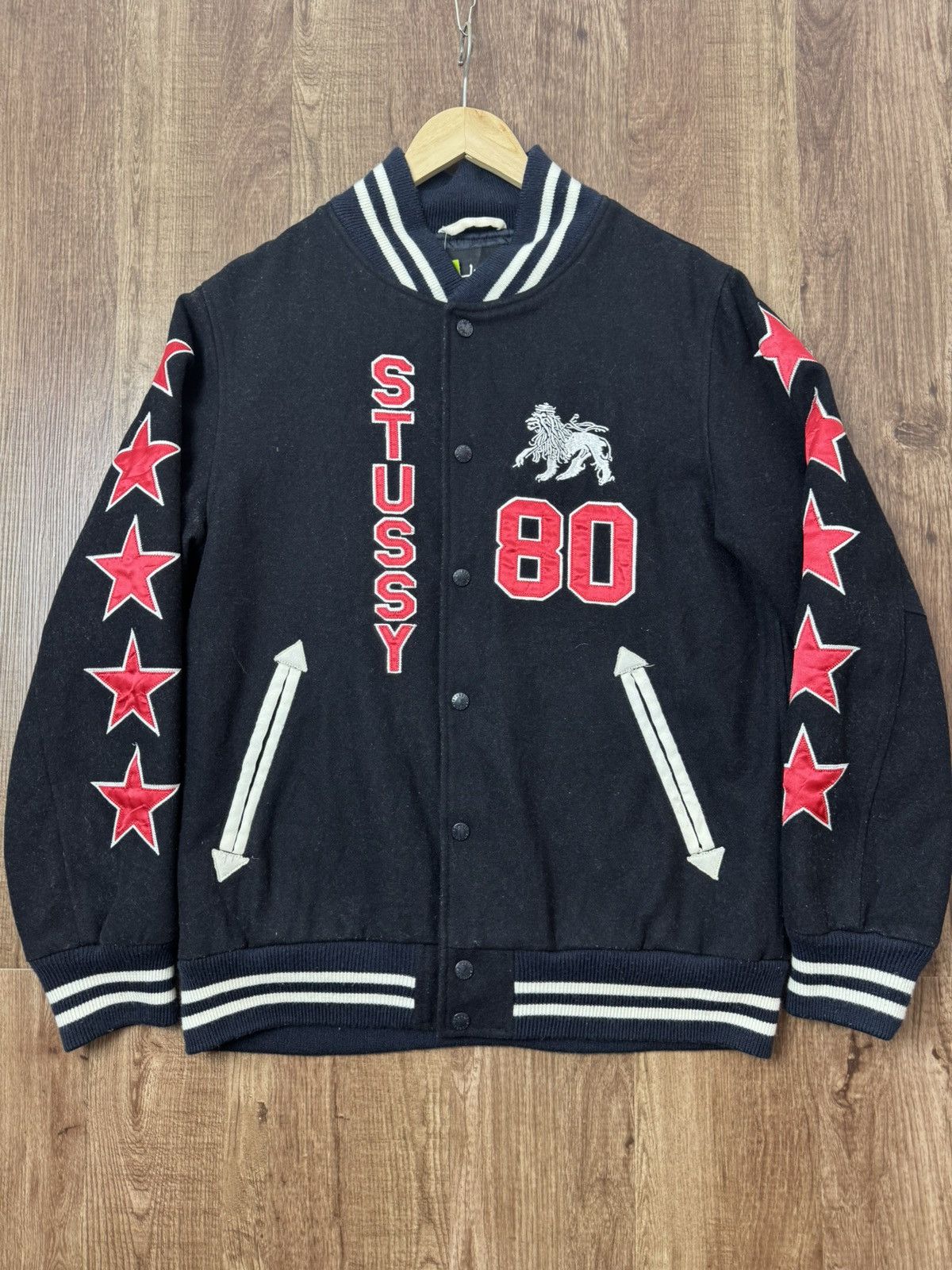 Stussy VINTAGE STUSSY LION WOOL VARSITY JACKET Size US M / EU 48-50 / 2 - 2 Thumbnail