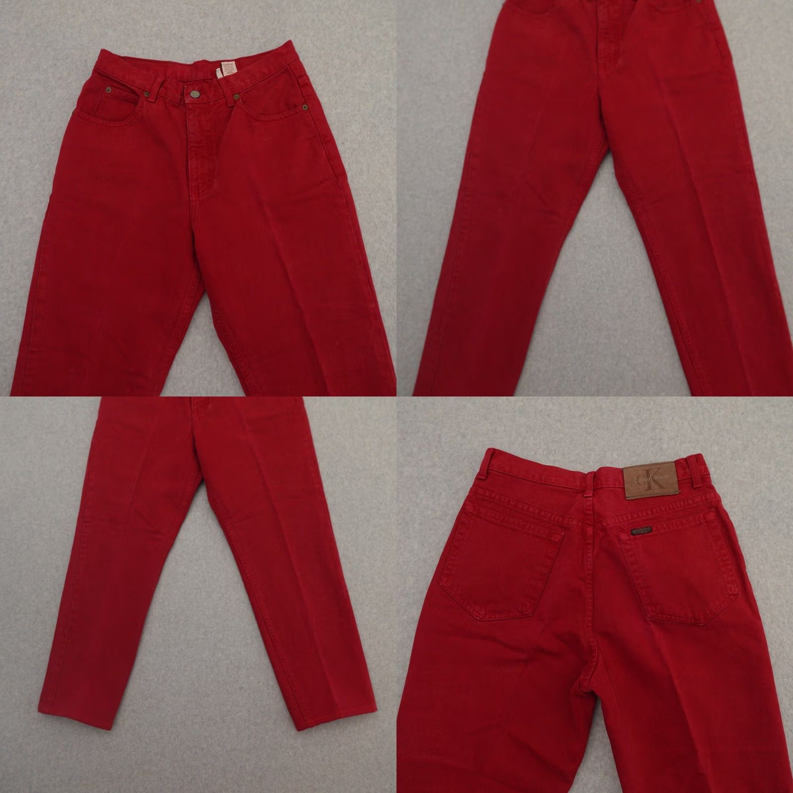 Calvin Klein VINTAGE Calvin Klein Womens Jeans 12 (12X28) Red Denim High Rise Zipper Fly Straight Jeans Womens Size 12 Red Denim Zipper Size 34" / US 12 / IT 48 - 9 Thumbnail