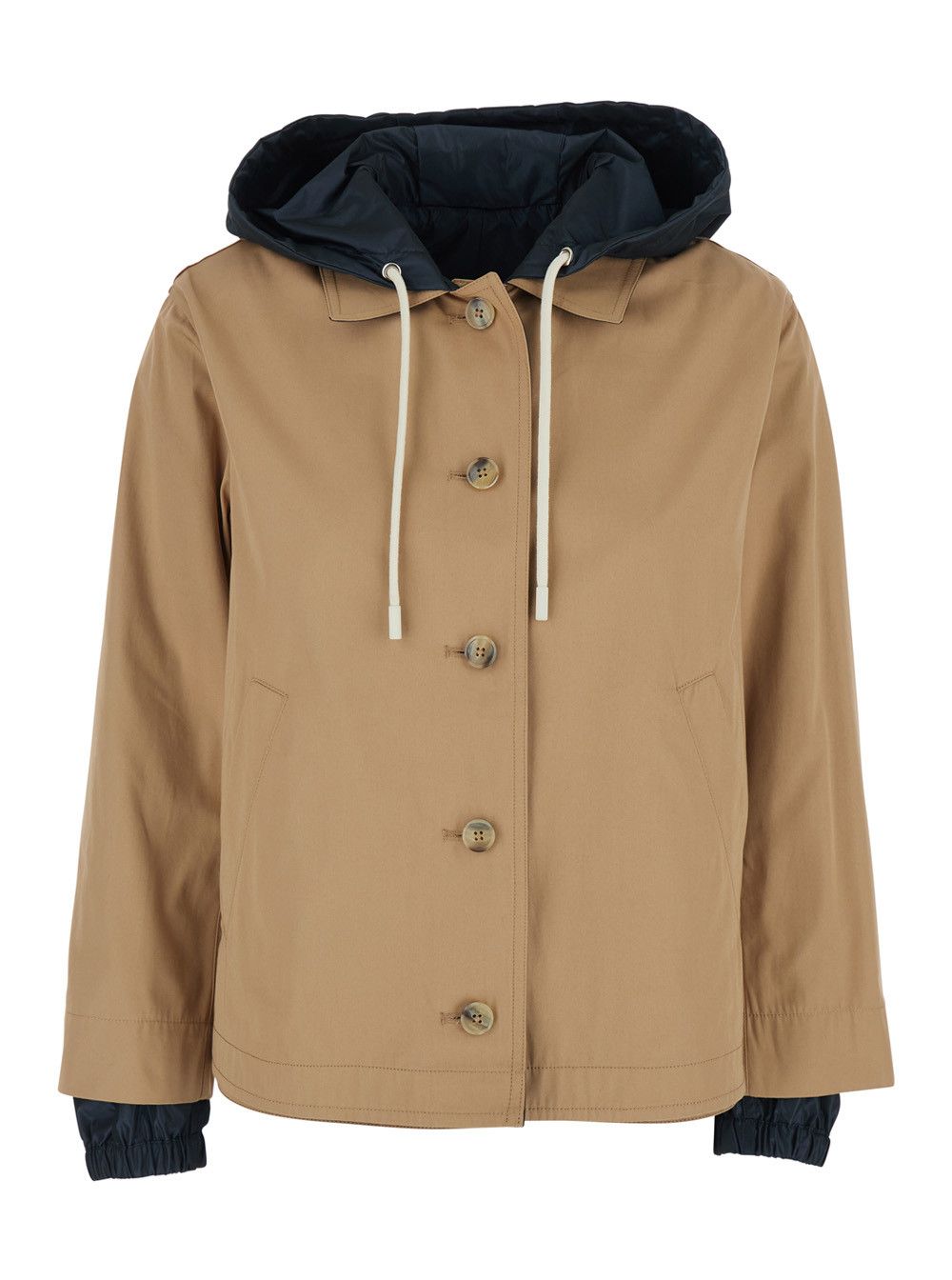 Herno Reversible Brown Cotton Jacket with Hood for Women Size M / US 6-8 / IT 42-44 - 1 Thumbnail