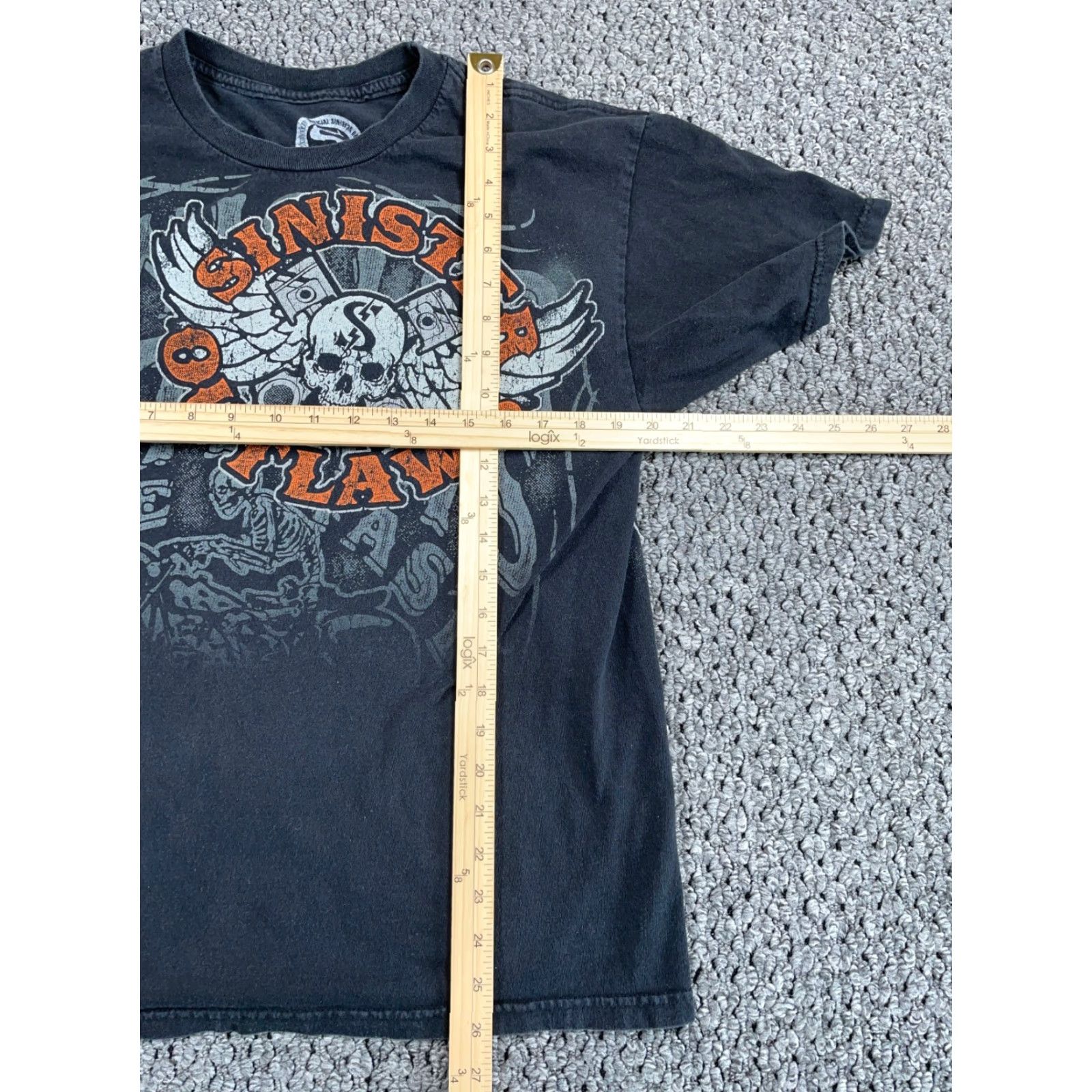 Doublet Sinister Outlaws T-Shirt Men's Medium Black Double-Sided Biker Motorcycle Retro 1990s Vintage Print Shirt Size US M / EU 48-50 / 2 - 4 Thumbnail