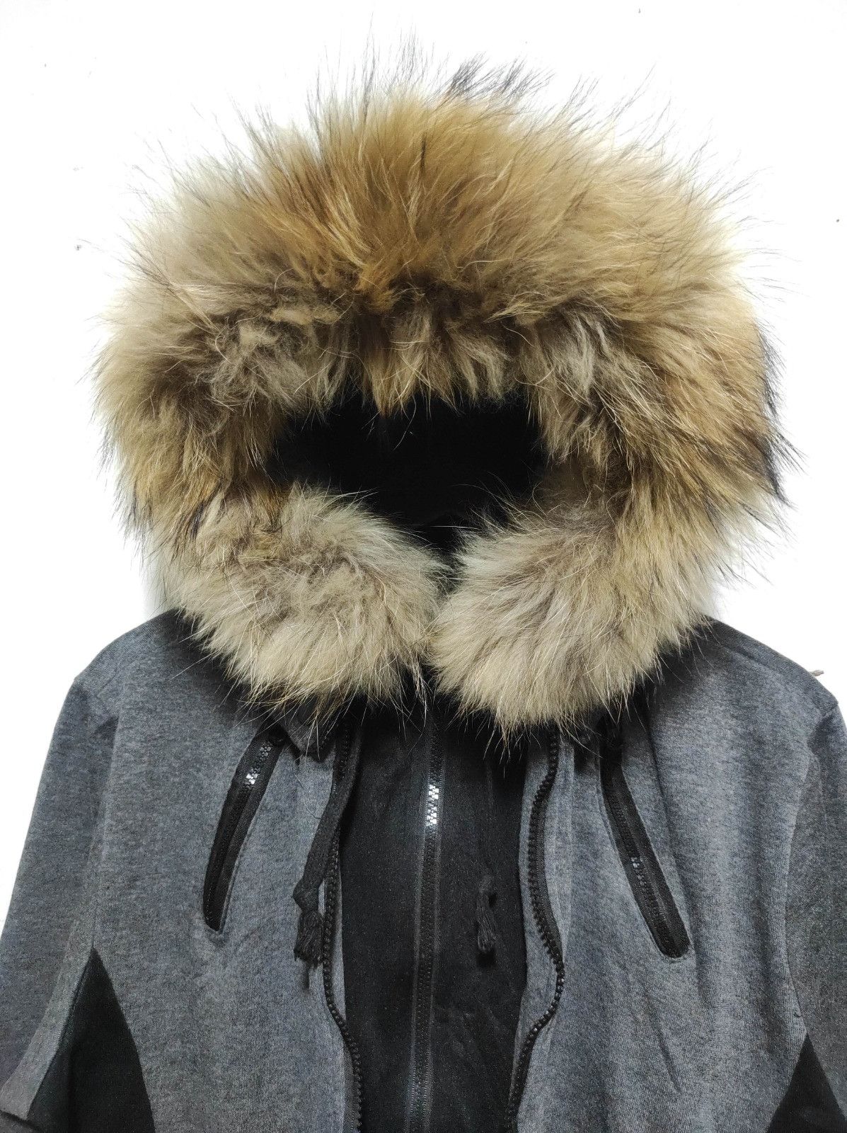 Japanese Brand Gray double layer zip fur hoodie ifsix LGB style Size US S / EU 44-46 / 1 - 3 Thumbnail