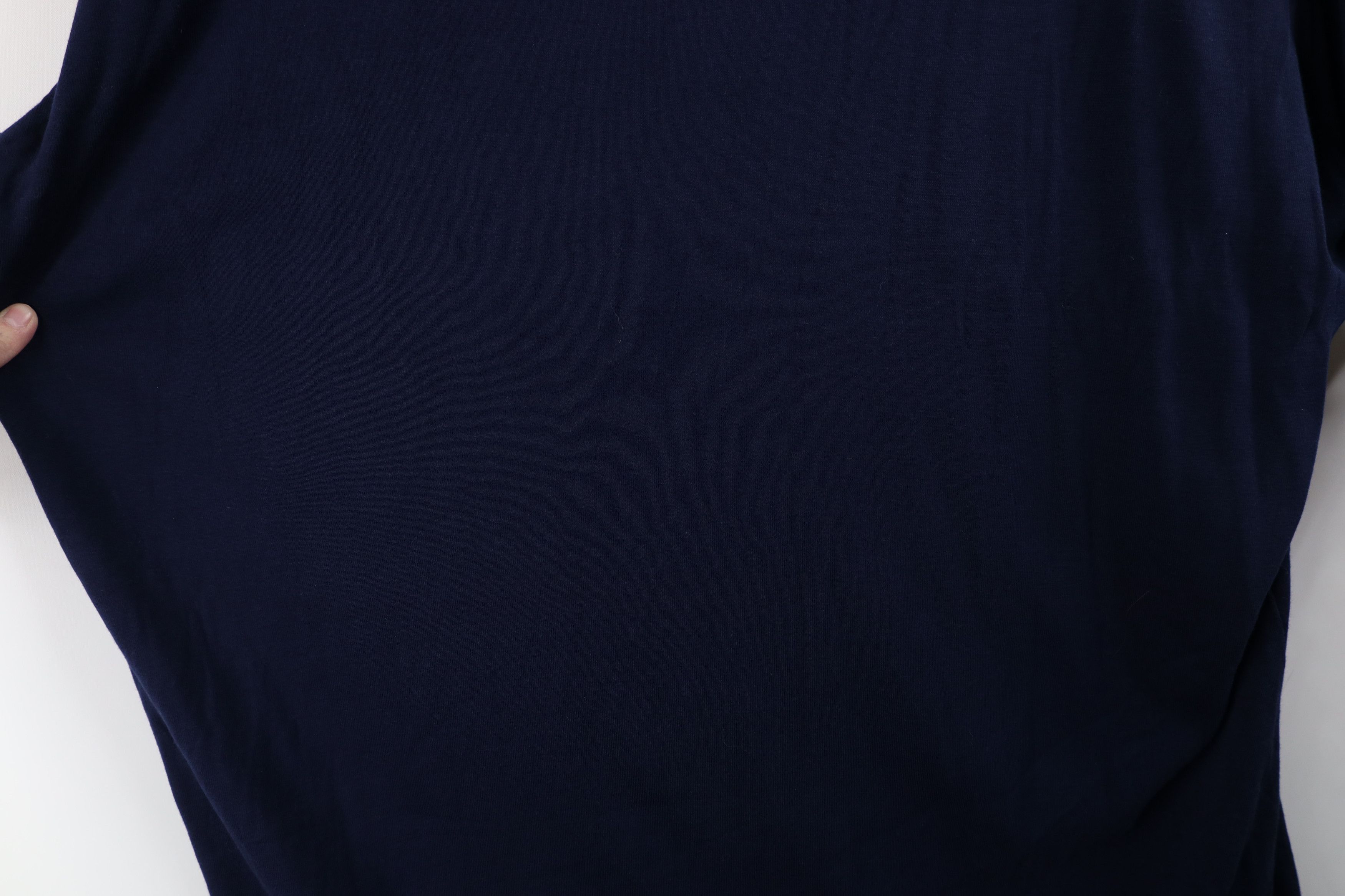 Ralph Lauren × Vintage Deadstock Vintage 90s Ralph Lauren V-Neck T-Shirt Navy Blue Size US XL / EU 56 / 4 - 7 Thumbnail