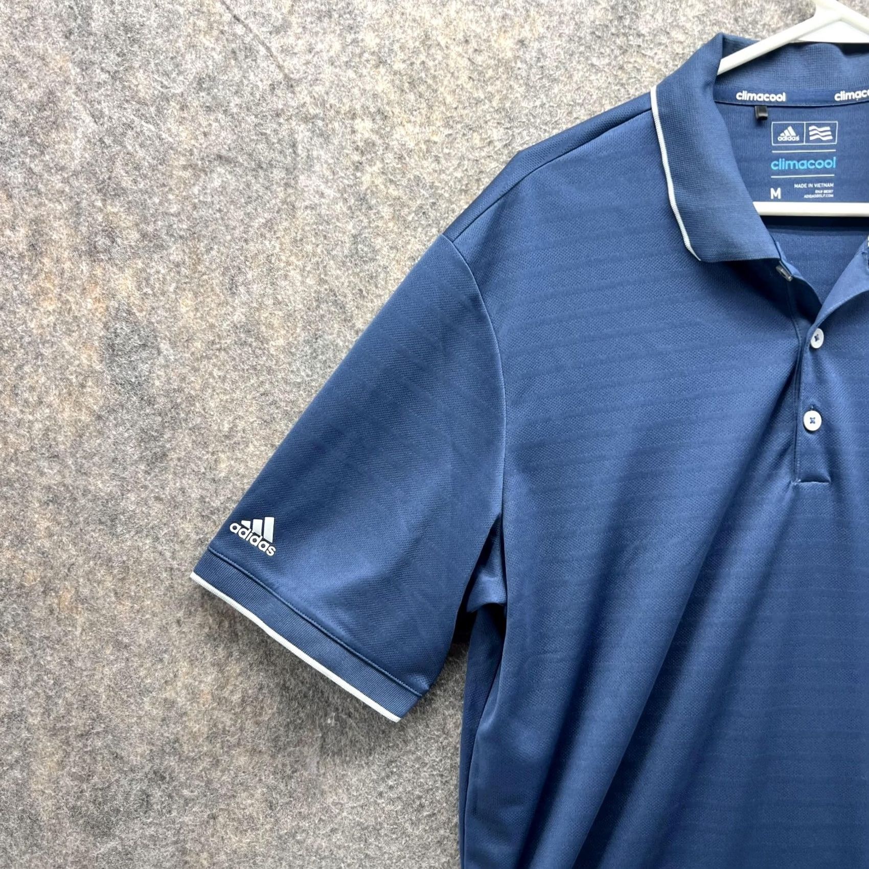 Adidas Adidas Polo Shirt Men Medium Blue Navy Clima Cool Polyester Golf Shirt Mens Polo Size US M / EU 48-50 / 2 - 3 Thumbnail
