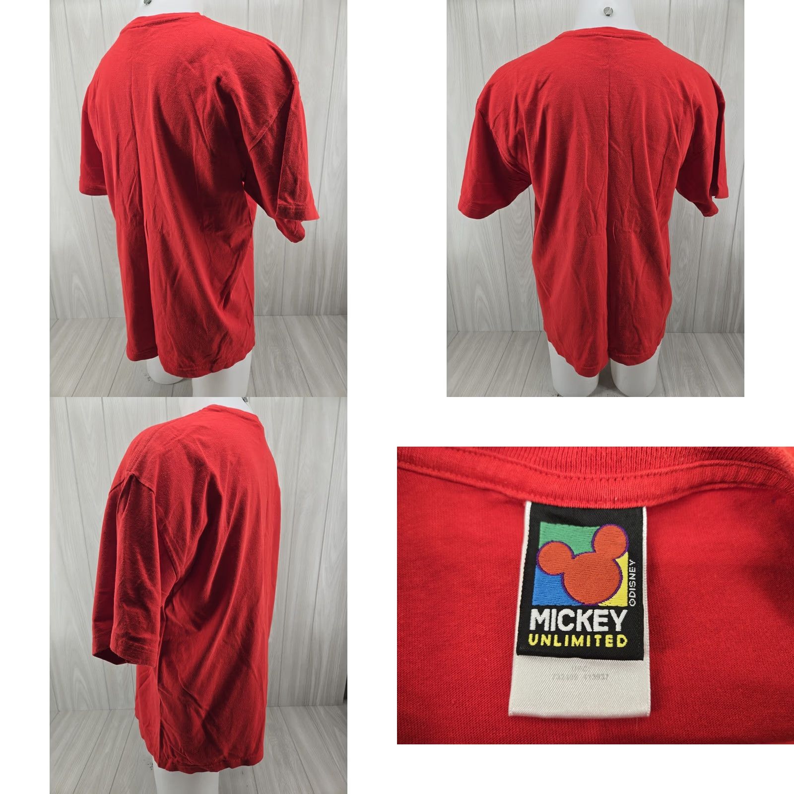 Mickey Unlimited VINTAGE Mickey Unlimited Shirt XL Red 90s Disney Glitter Mens T-Shirt Size US XL / EU 56 / 4 - 8 Thumbnail