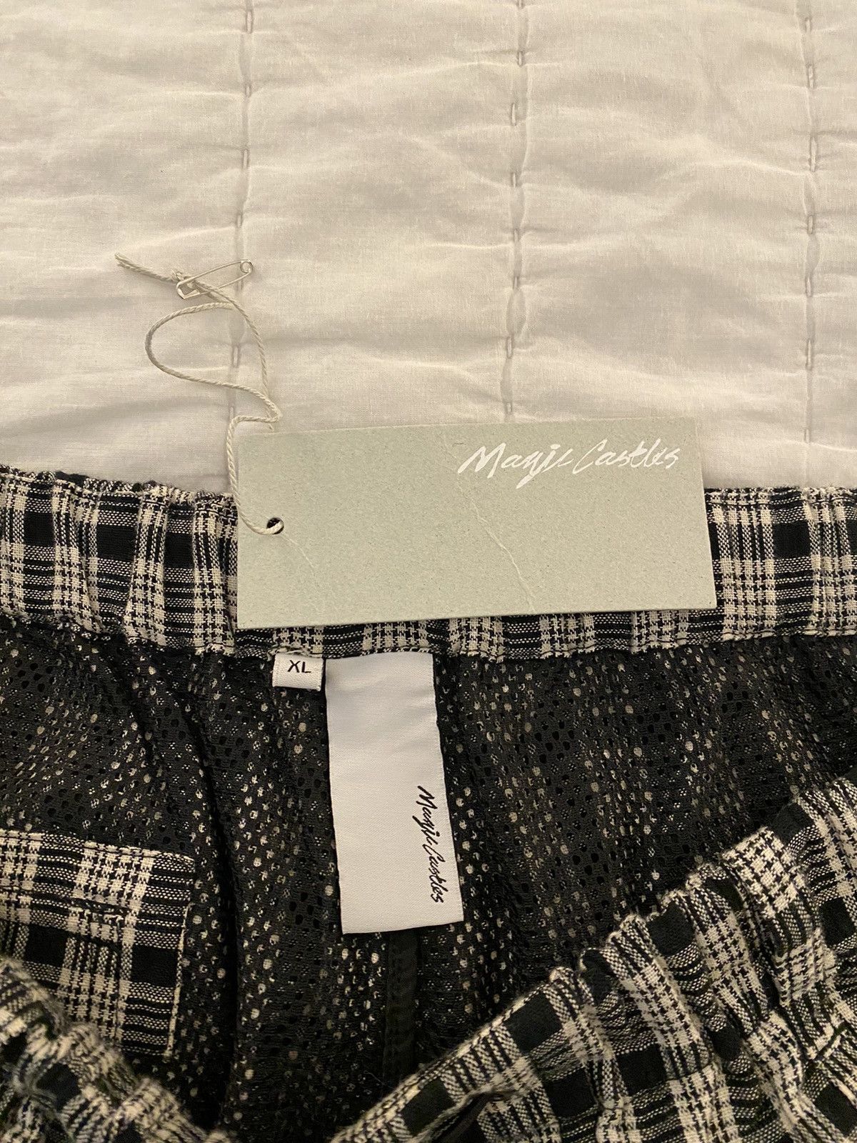 Other Magic Castles Beyond Short Black Ecru Check XL Size US 36 / EU 52 - 10 Thumbnail