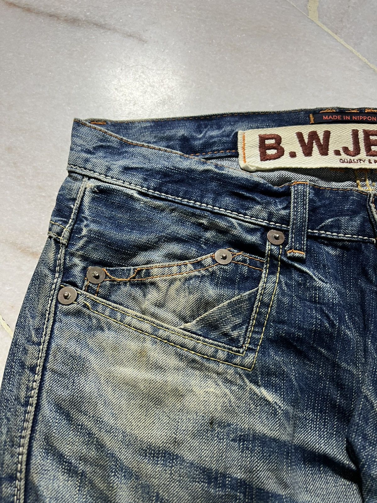 Blue Blue Japan 💥Flare Punk💥Vintage 90’s Blue Way Distress Rusty Mud Wash Size US 31 - 7 Thumbnail