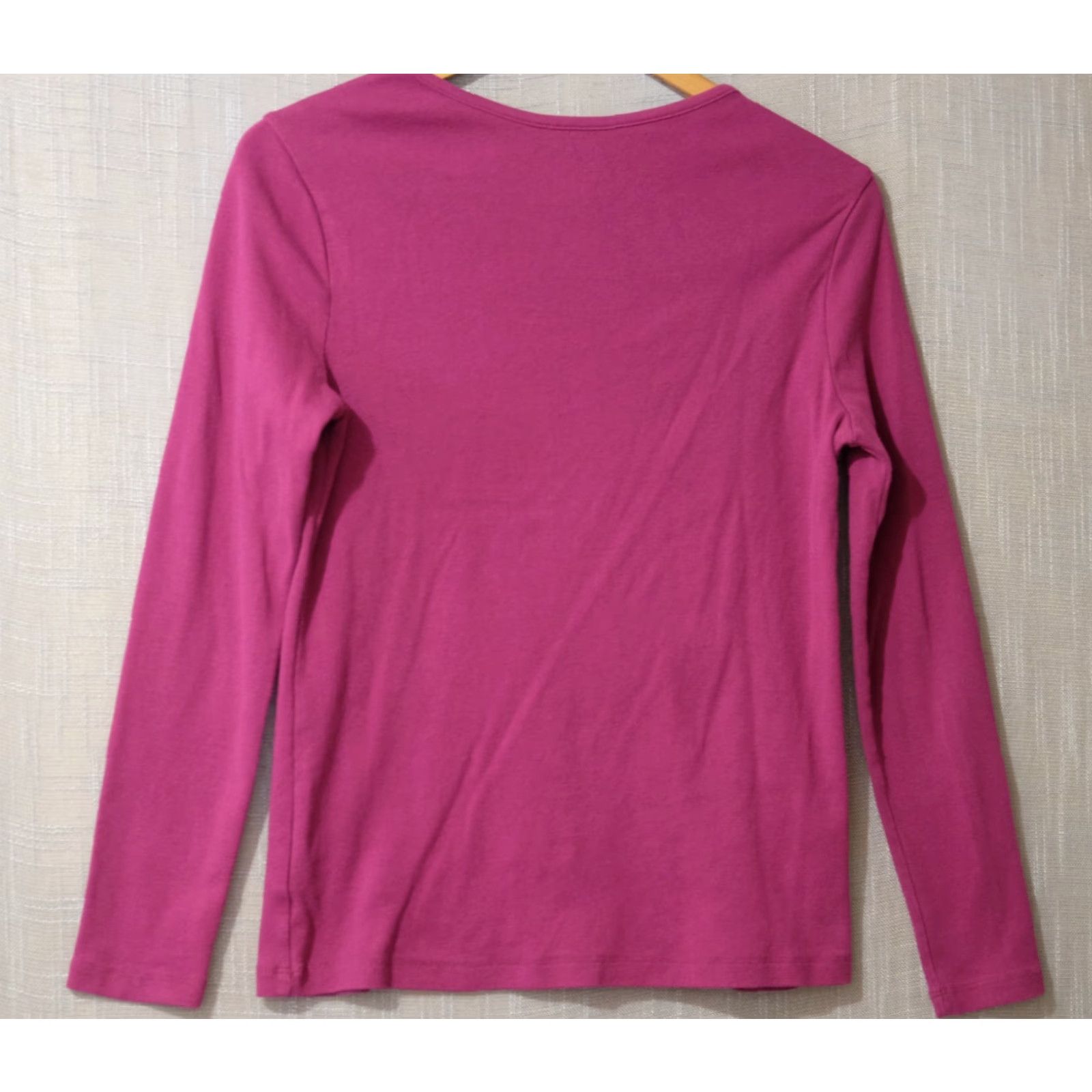 Vintage White Stag Longsleeve Top Floral Raspberry 100% Cotton Women's M Shirt Casual Sleeve Knit T-Shirt NO Size M / US 6-8 / IT 42-44 - 5 Thumbnail