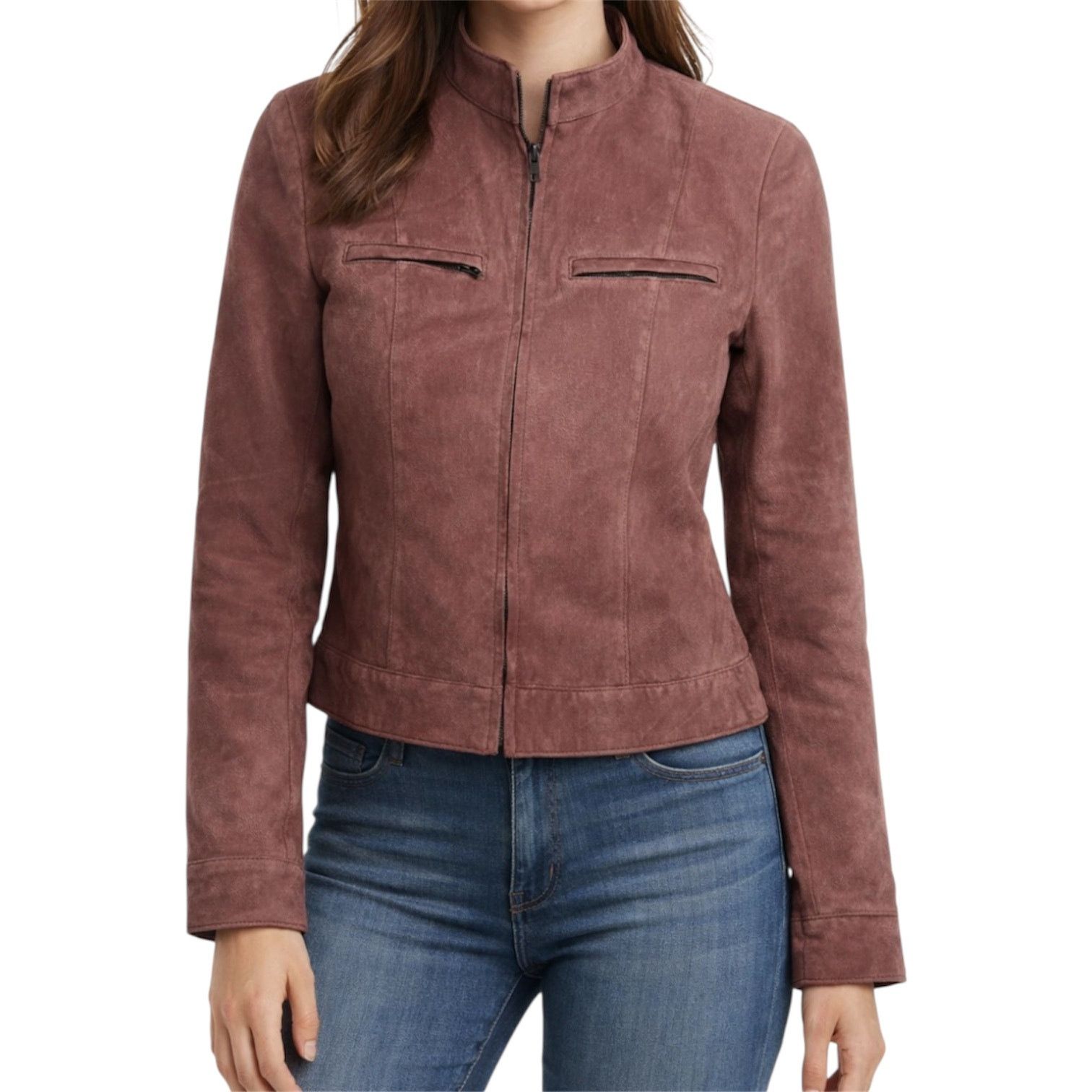 Other John Paul Richard Full Zip Moto Jacket Leather Pockets Pink Size M / US 6-8 / IT 42-44 - 1 Thumbnail