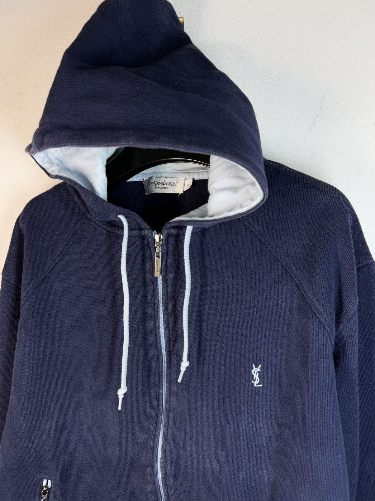 Yves Saint Laurent Navy YSL Hoodie Zip YSL Sweatshirt YSL Sweater Size US M / EU 48-50 / 2 - 13 Thumbnail