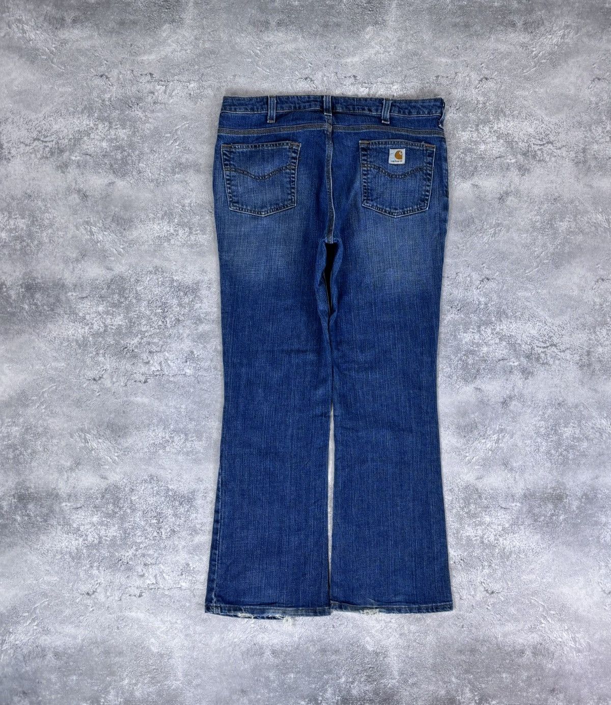 Carhartt Vintage Carhartt Faded Blue Boot Cut Flared Denim Jeans Size US 36 / EU 52 - 1 Thumbnail