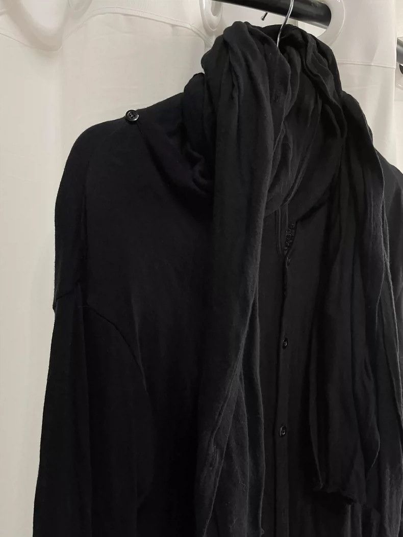 Yohji Yamamoto yohji Yamamoto Medieval Black Irregular Multilayer Scarf Ja Size US L / EU 52-54 / 3 - 4 Thumbnail