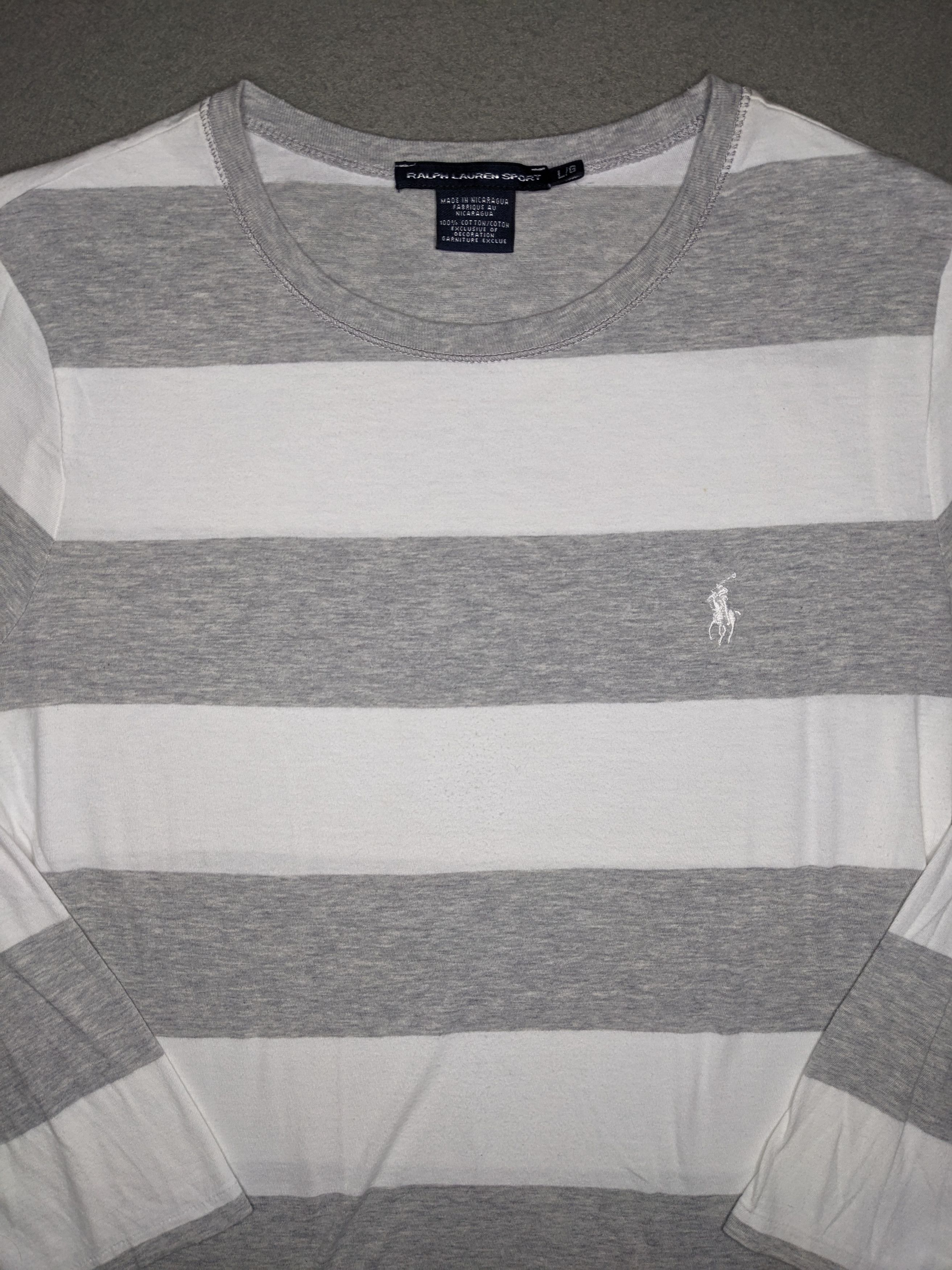 Polo Ralph Lauren VINTAGE Ralph Lauren Sport Striped Shirt Large Small Pony Size L / US 10 / IT 46 - 2 Thumbnail