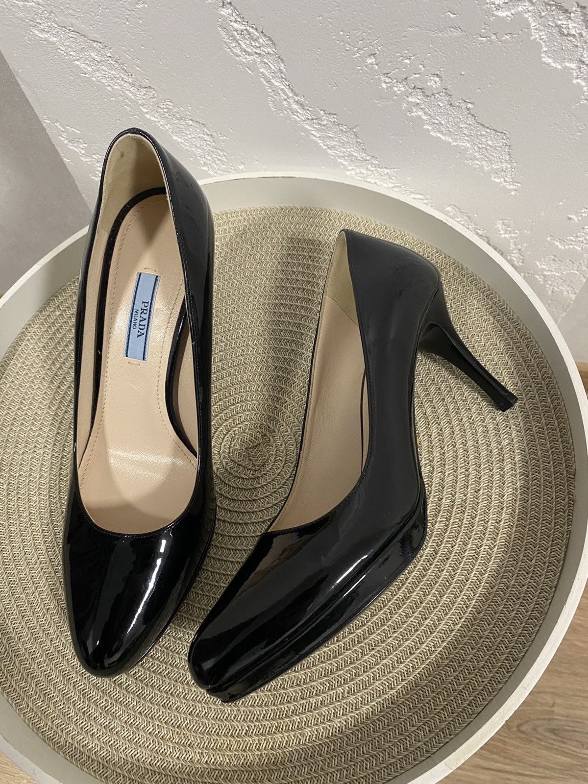 Prada Prada Black Patent Leather Heels Size: 37.5 Size US 7.5 / IT 37.5 - 3 Thumbnail