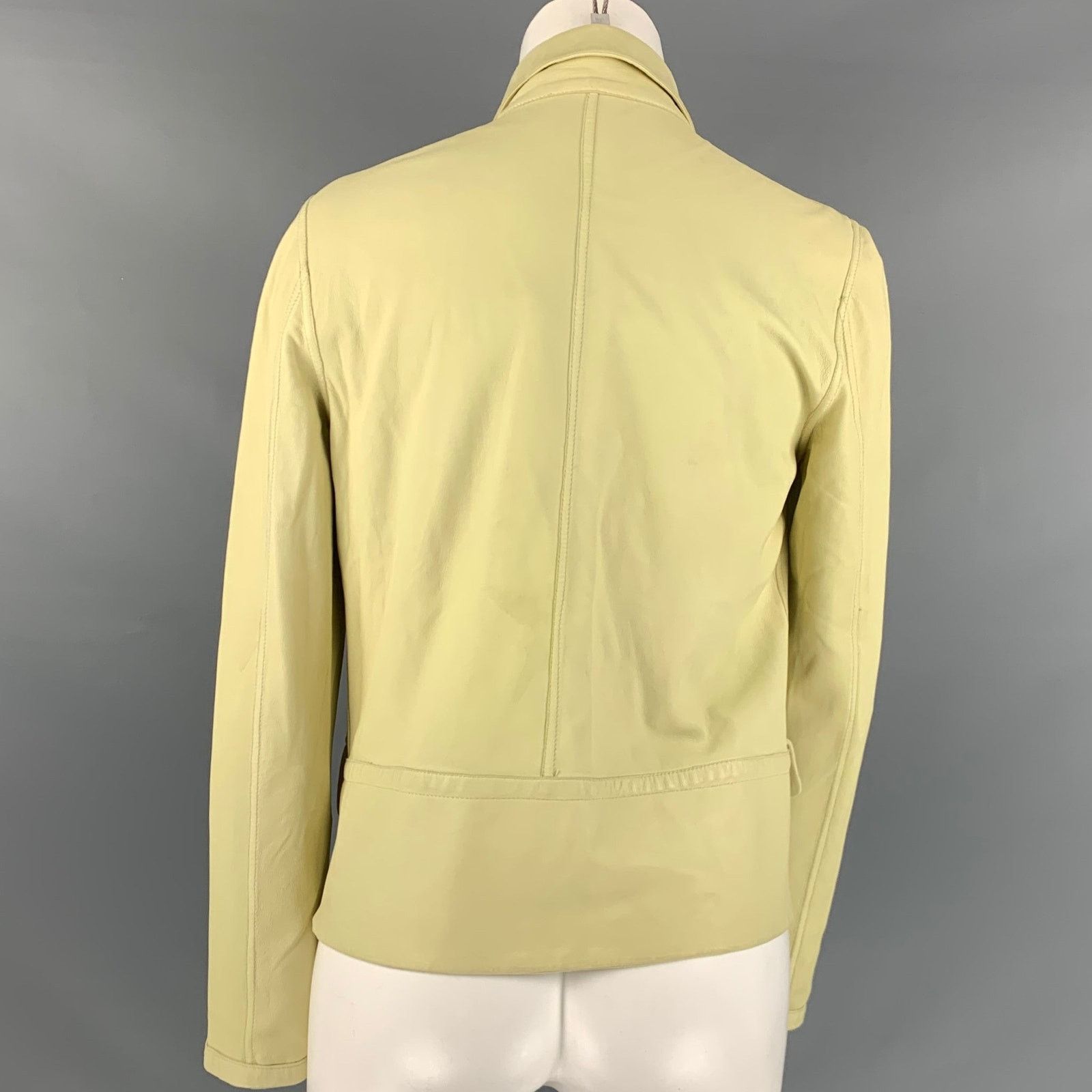 Other NO BRAND Size S Yellow Suede Reversible Jacket Blazer Size S / US 4 / IT 40 - 3 Thumbnail