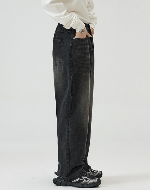 Japanese Brand Japanese retro loose straight slim washed men's jeans Size US 32 / EU 48 - 4 Thumbnail