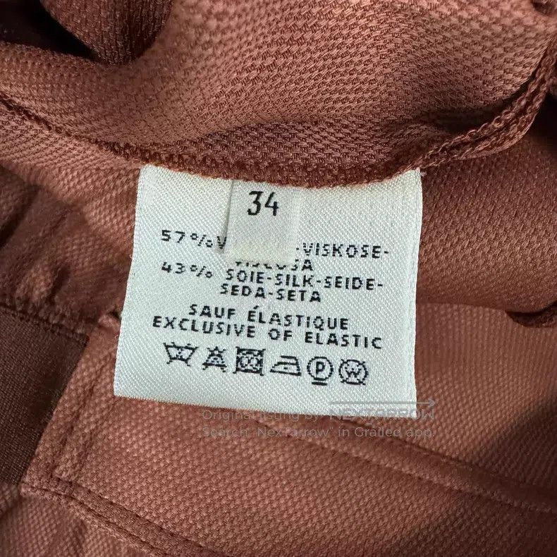 Hermes Hermes Caramel Silk-blend Wide Leg Trousers Size 42" / US 20 - 7 Thumbnail