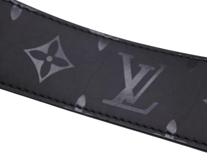 Louis Vuitton Louis Vuitton LV Monogram Eclipse Reversible Belt Gray Brown Size 34 - 5 Thumbnail
