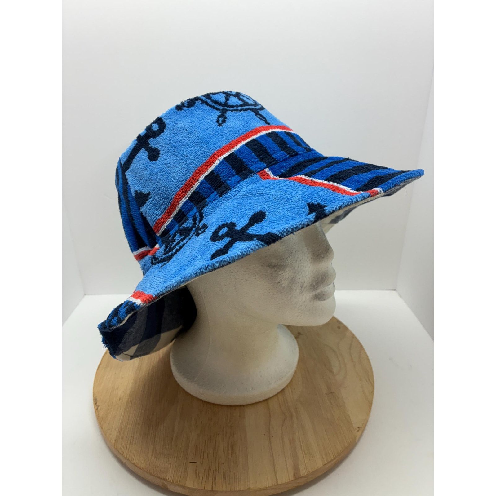 Other Upcycled Bucket Hat, Nautical Summer Hat, Soft, Packable, Size ONE SIZE - 11 Thumbnail
