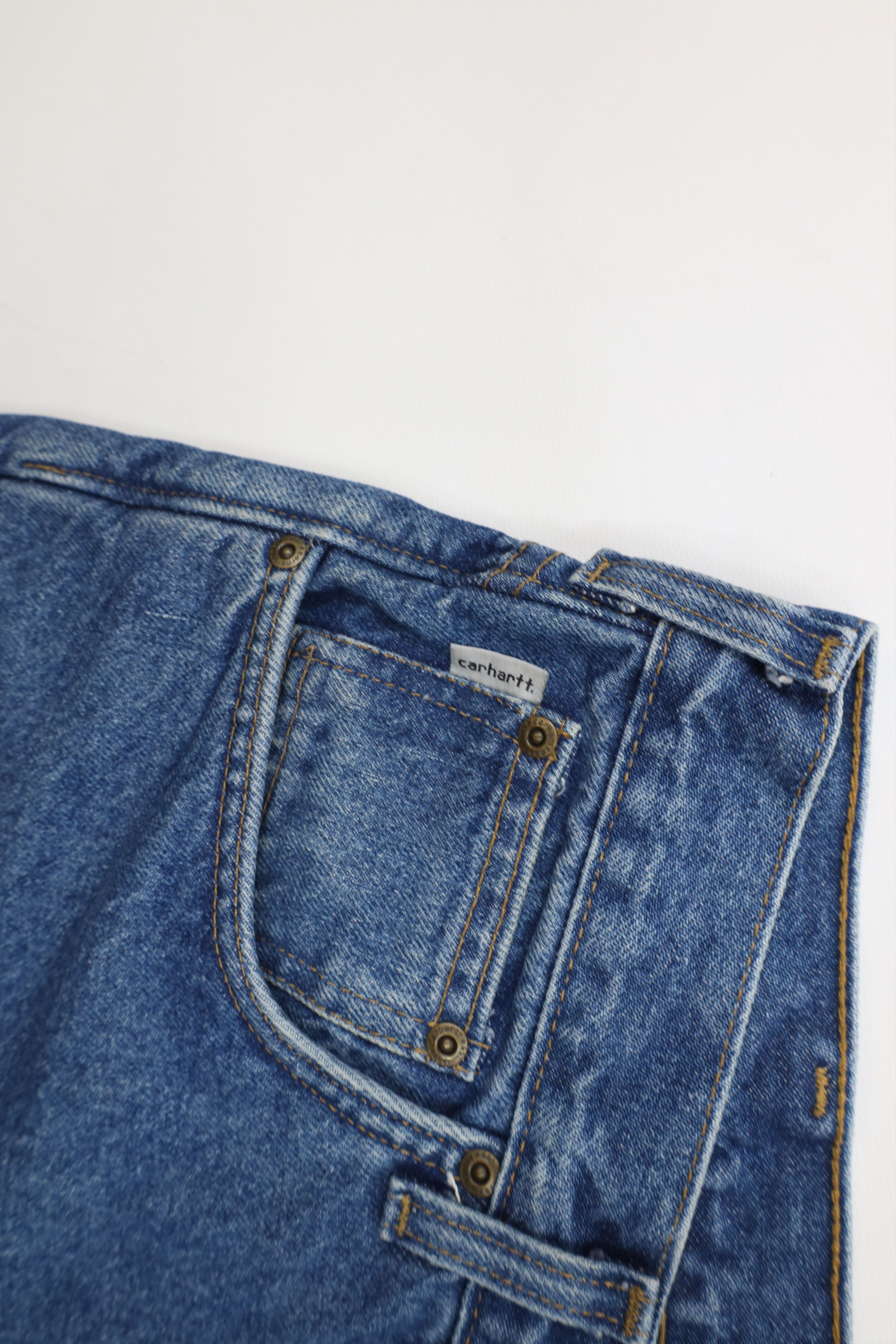 Carhartt × Vintage Vintage Carhartt Fleece Lined Relaxed Fit Denim Jeans Blue Size US 36 / EU 52 - 9 Thumbnail