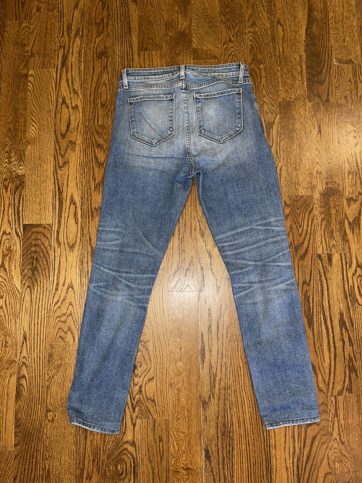 MONFRERE Monfrère Greyson Ripped-Knee Stretch Japanese Skinny Jeans Size US 32 / EU 48 - 4 Thumbnail