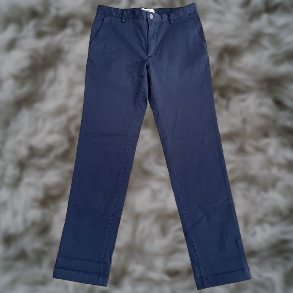 Vintage VINTAGE SPOKE Chino Pants Mens 30x31 Navy Blue Build A Trousers Slim Straight Cotton Size US 30 / EU 46 - 1 Thumbnail