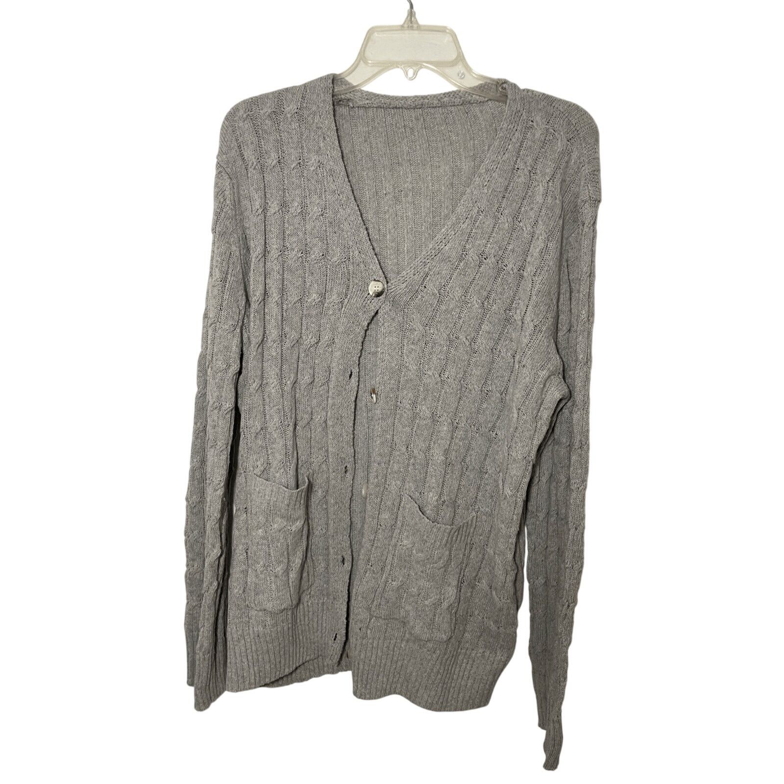 Other Grey Women's Unbranded Grandma Core Front Button Cardigan Size L / US 10 / IT 46 - 3 Thumbnail