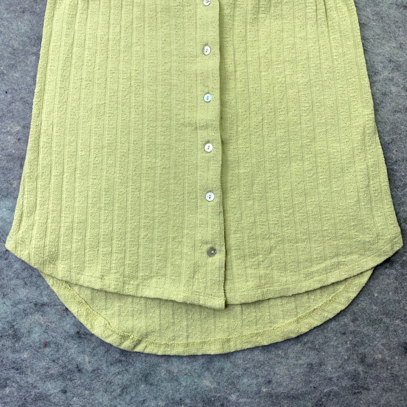 Vintage Maurices Womens Shirt Tank XS Green Crochet Solid Halter Button Down Sleeveless Top Size XS / US 0-2 / IT 36-38 - 4 Thumbnail